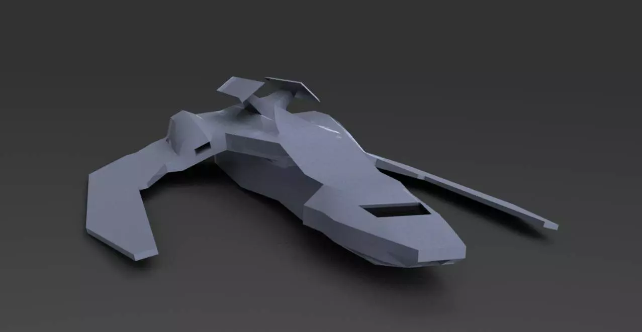 Shockwave futuristic spacecraft 3D print model_0