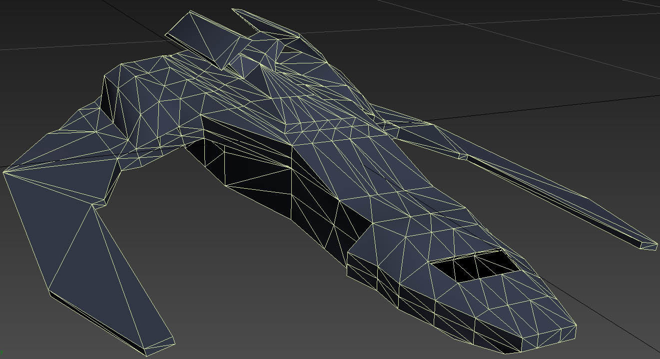 Shockwave futuristic spacecraft 3D print model_7