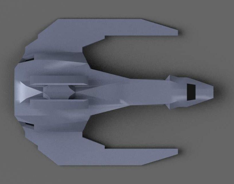 Shockwave futuristic spacecraft 3D print model_1