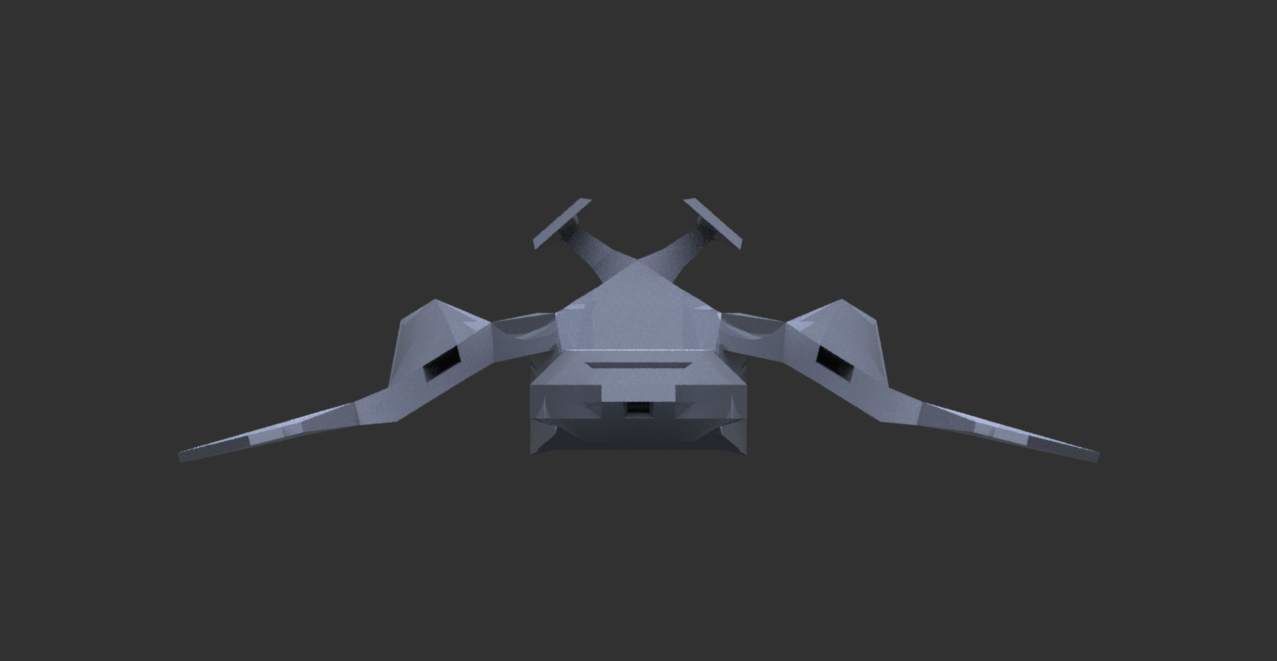 Shockwave futuristic spacecraft 3D print model_6