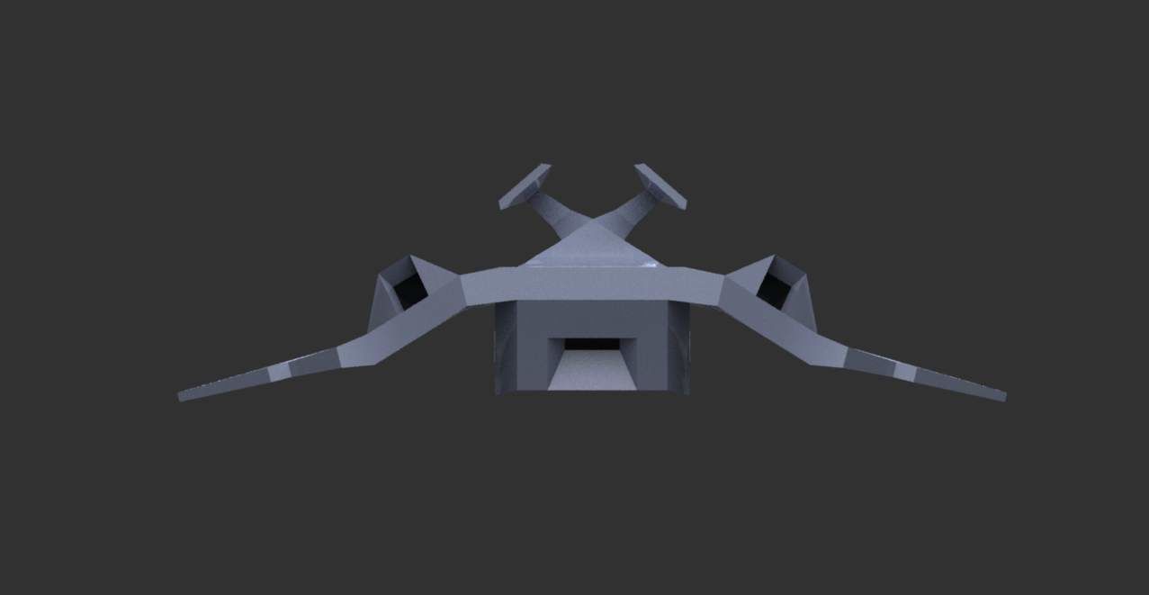 Shockwave futuristic spacecraft 3D print model_5