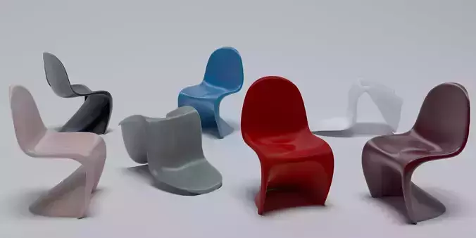 Verner Panton Vitra Panton chair 3D model