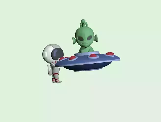 A cute UFO Astronaut to decorate and play