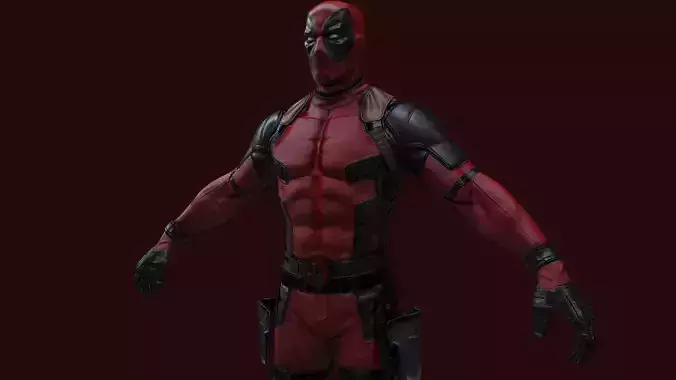 DEADPOOL Low-poly 3D model