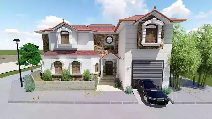 3D House model 03 - Low-poly 