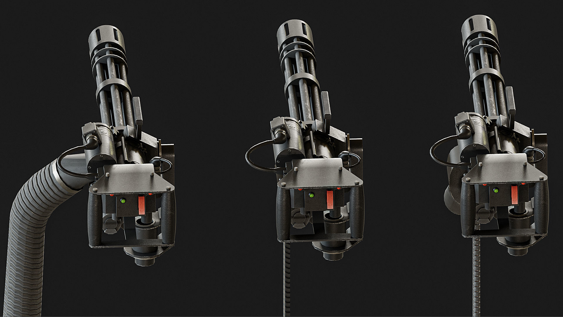 M134 machinegun Low-poly 3D model_5