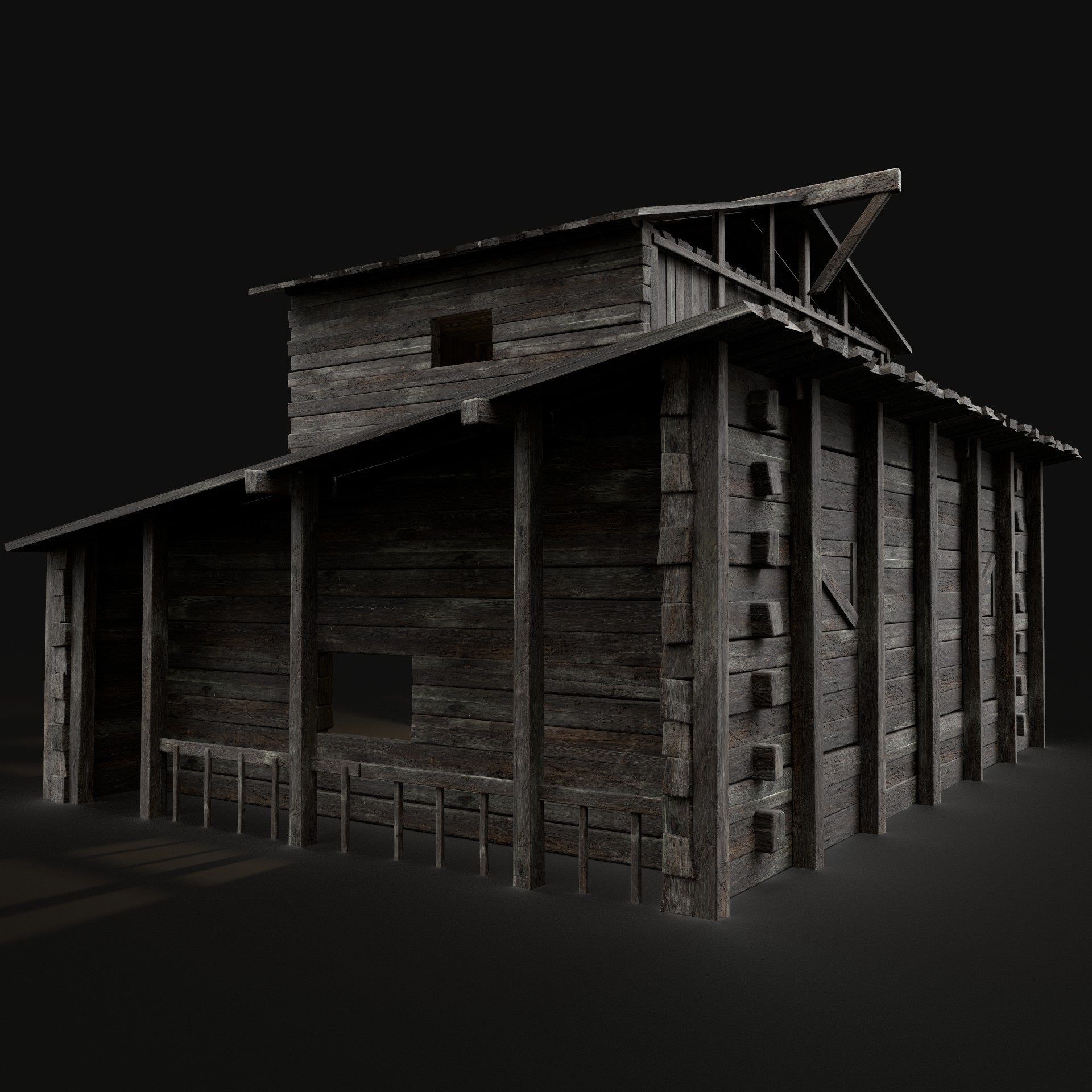 4 INDUSTRIAL MEDIEVAL BUILDING PACK COLLECTION AAA _11