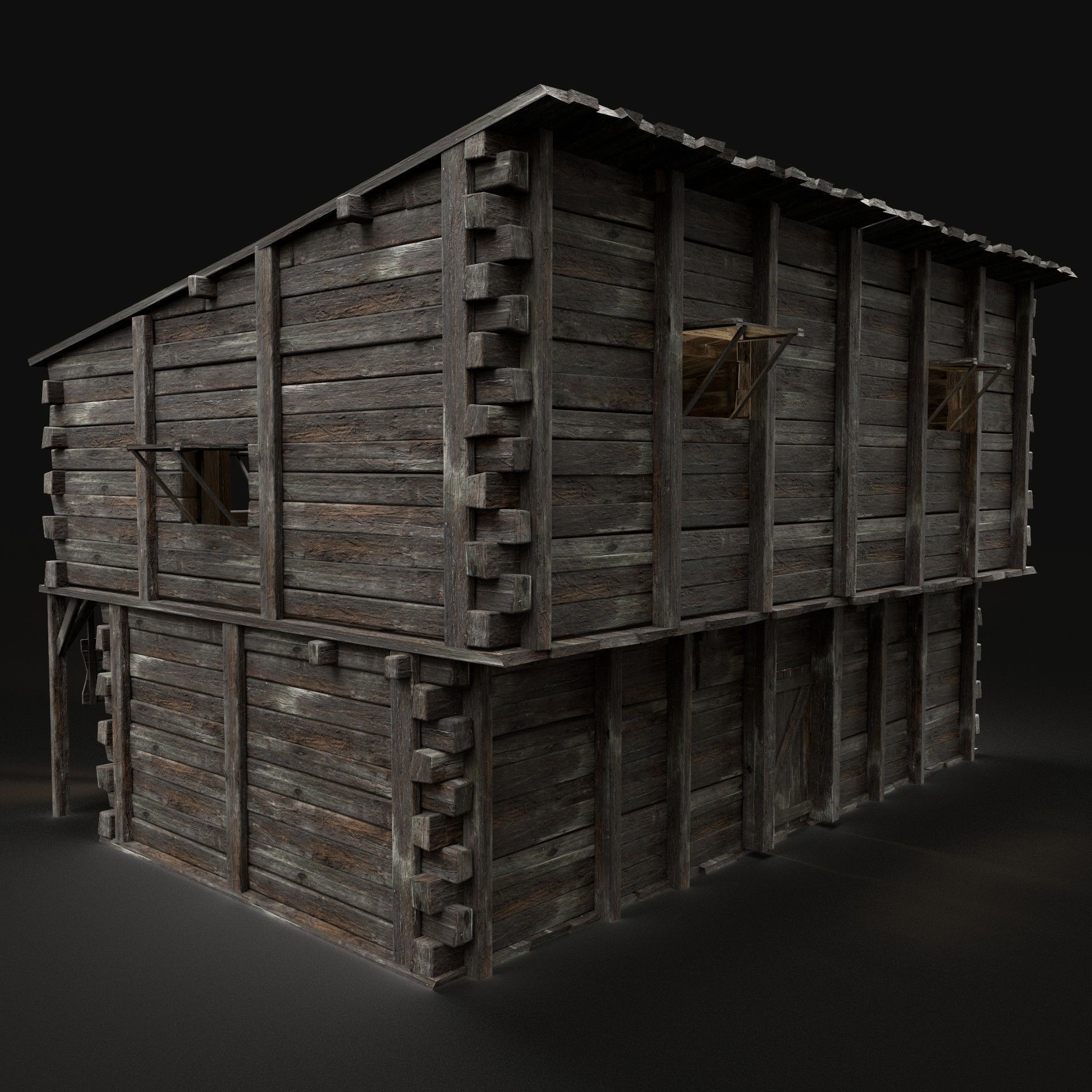 4 INDUSTRIAL MEDIEVAL BUILDING PACK COLLECTION AAA _16