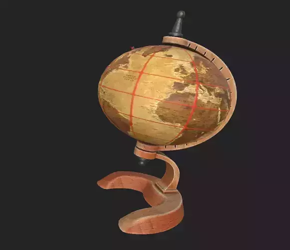 Globe Cartoon Free 3D model