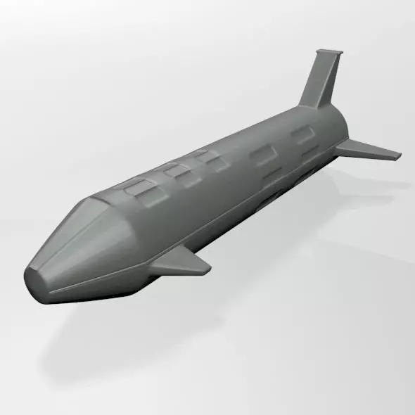 Spaceship 01 3D model_0