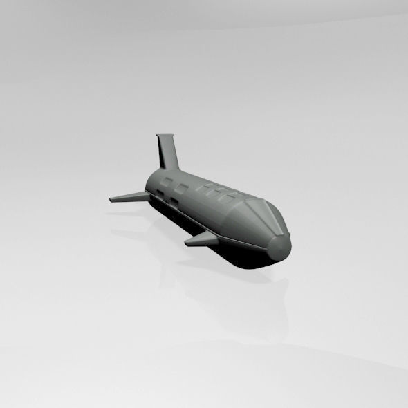 Spaceship 01 3D model_8