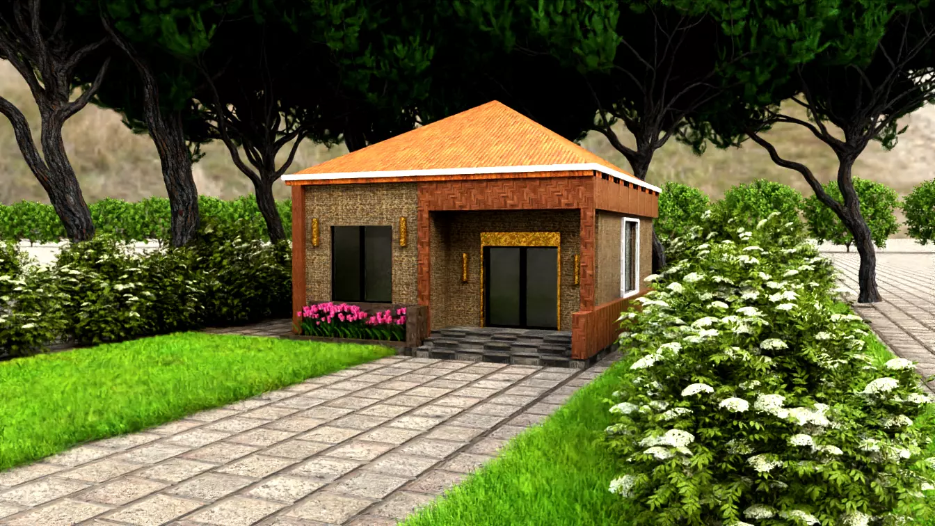 Architectural house Free 3D model