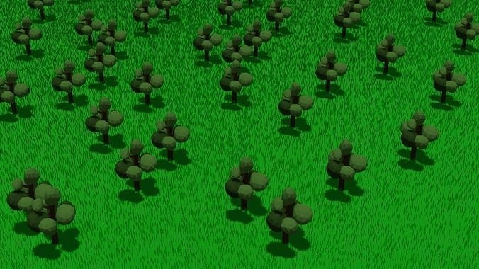 Tree environment modal Free 3D model