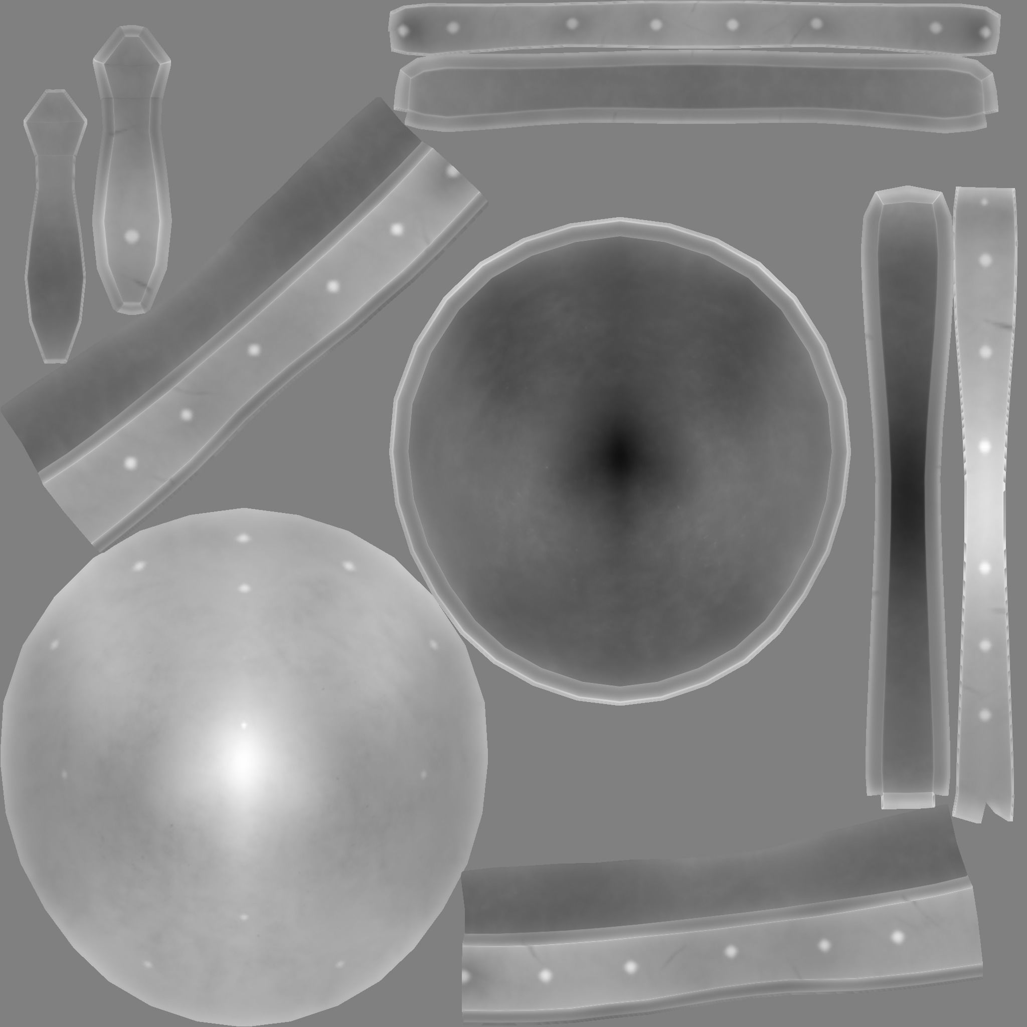 Old Rust Helmet - Medieval Character Armor Low-poly 3D model_23