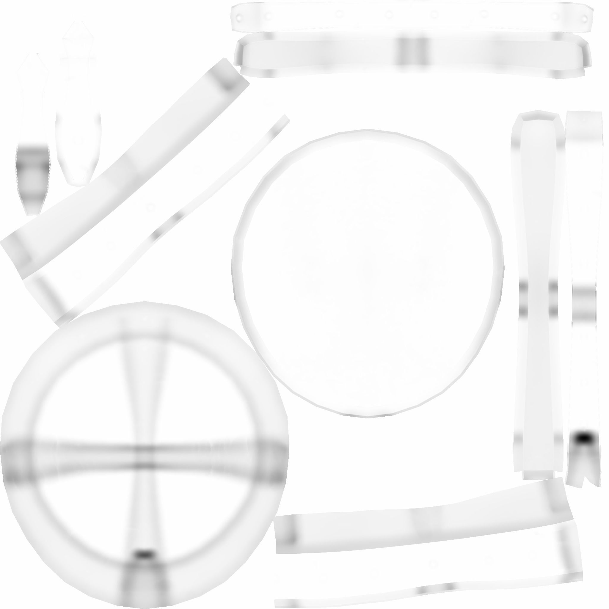 Old Rust Helmet - Medieval Character Armor Low-poly 3D model_22