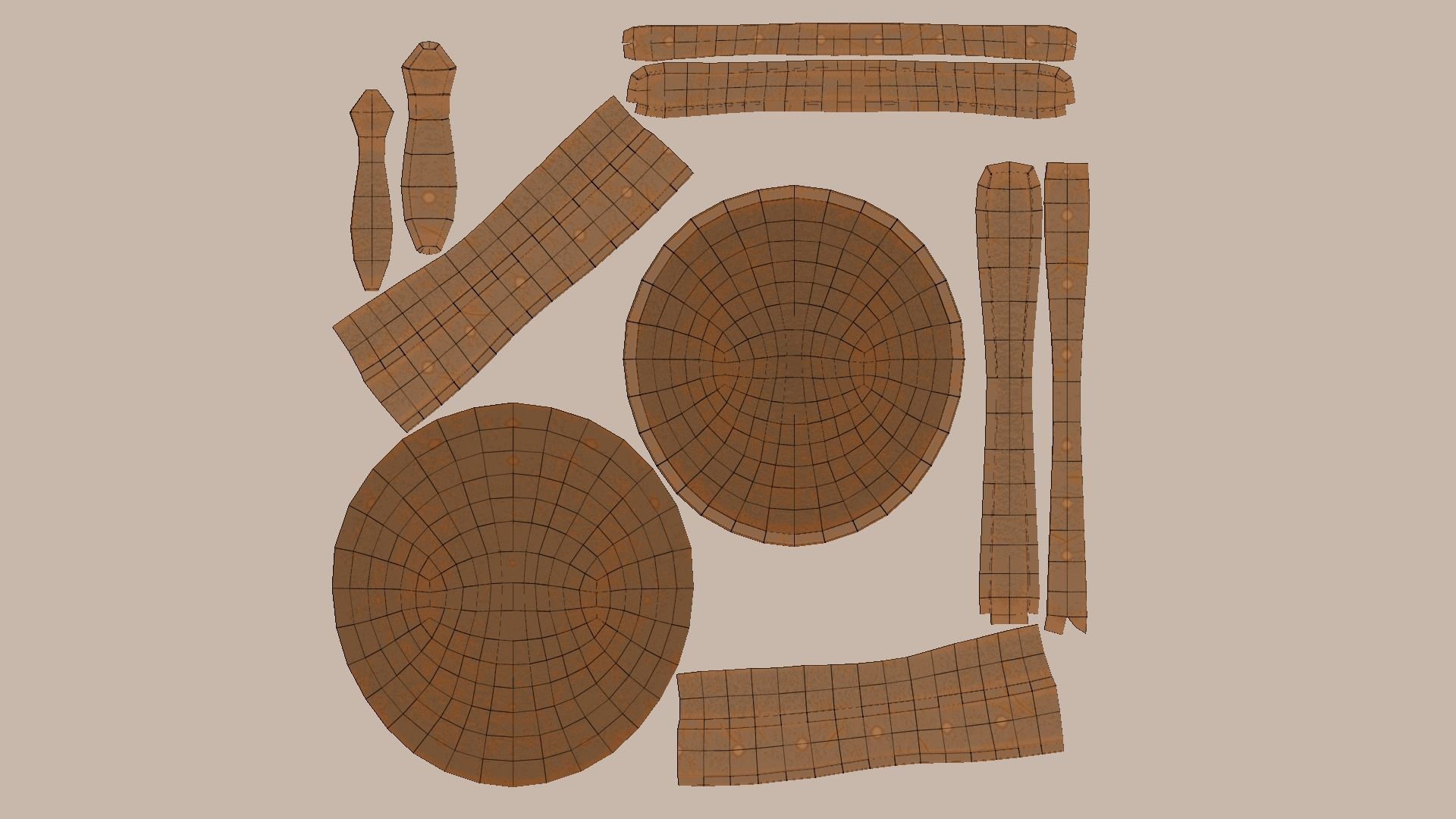 Old Rust Helmet - Medieval Character Armor Low-poly 3D model_12