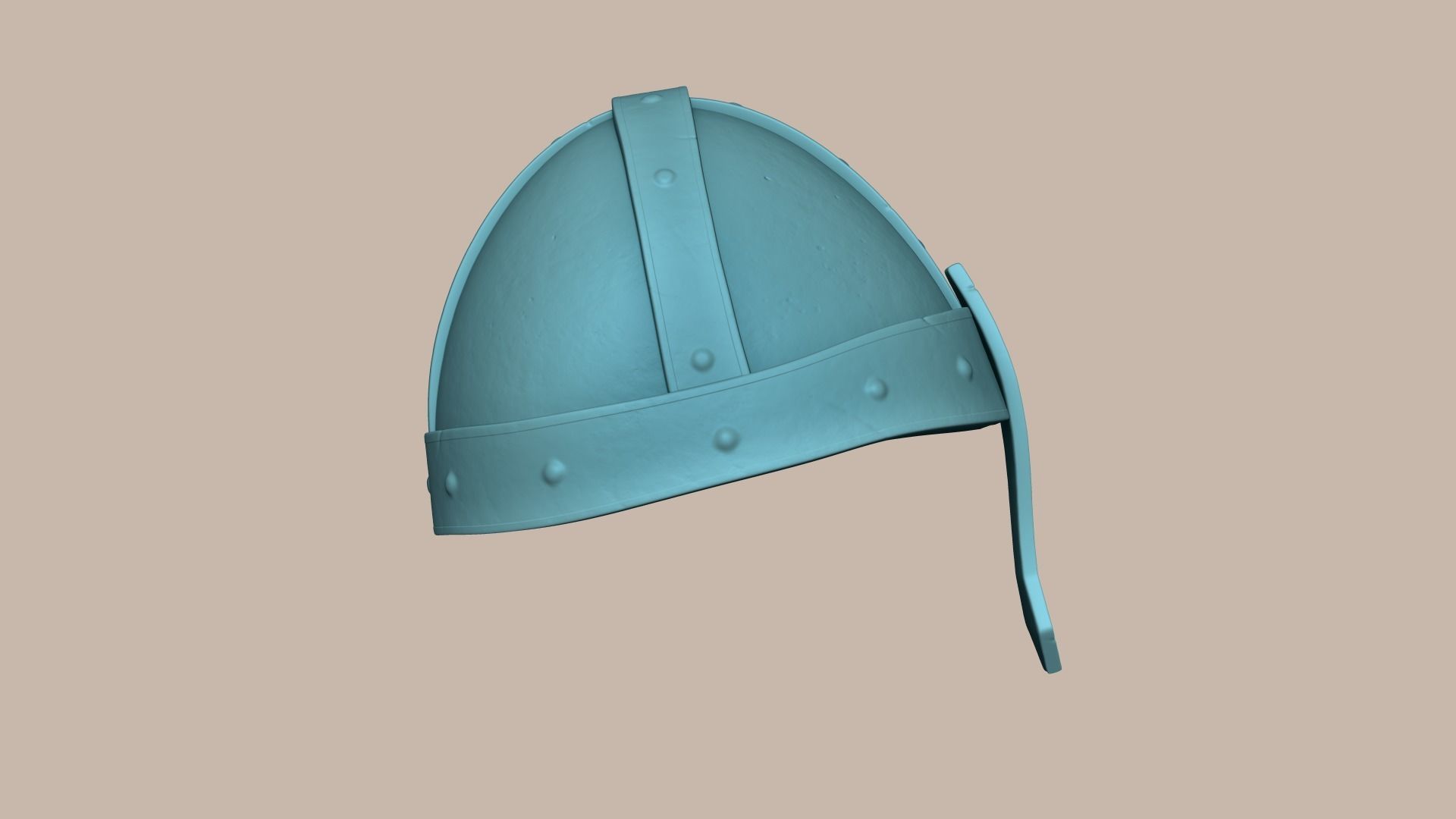 Old Rust Helmet - Medieval Character Armor Low-poly 3D model_14