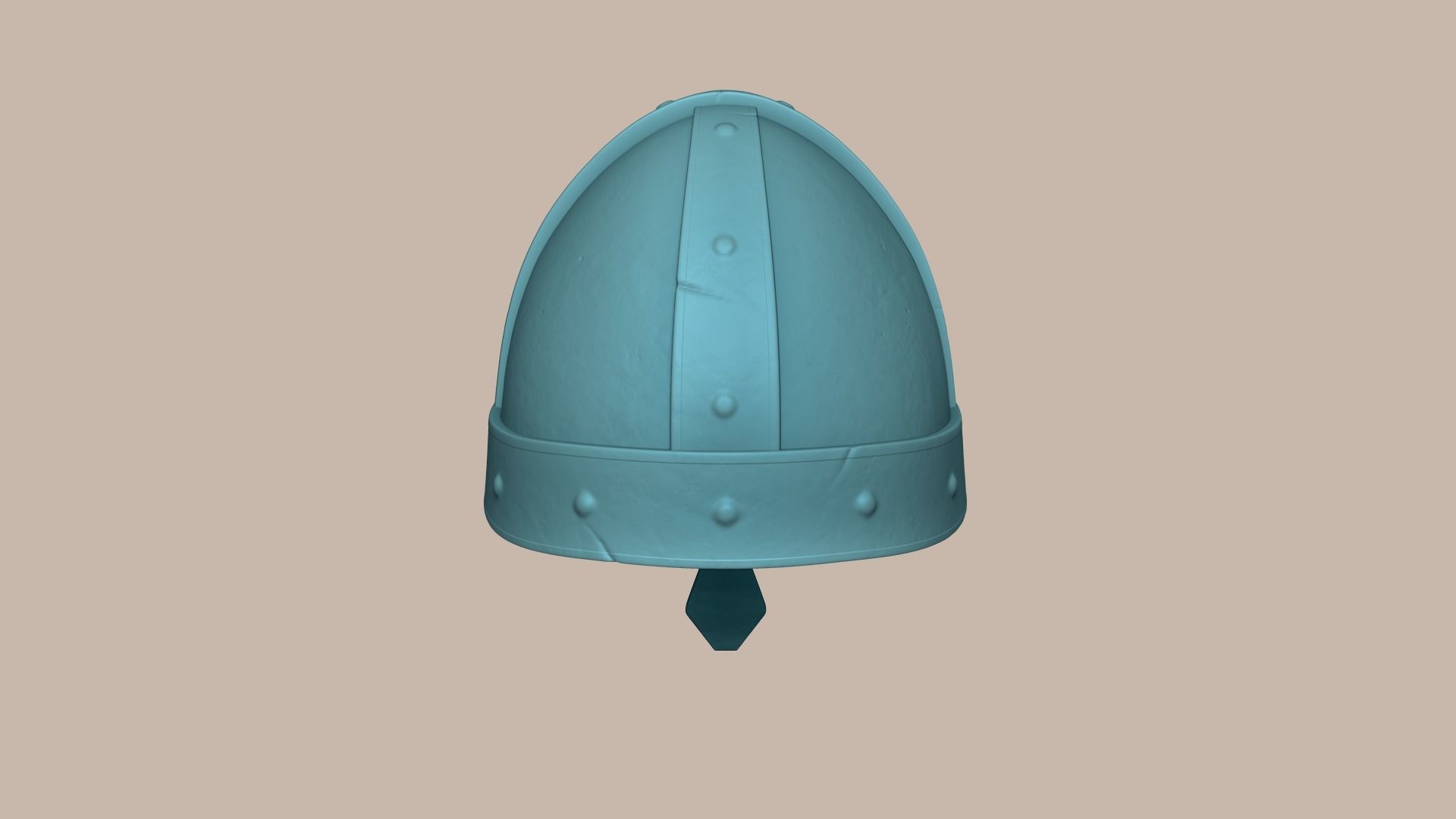 Old Rust Helmet - Medieval Character Armor Low-poly 3D model_11