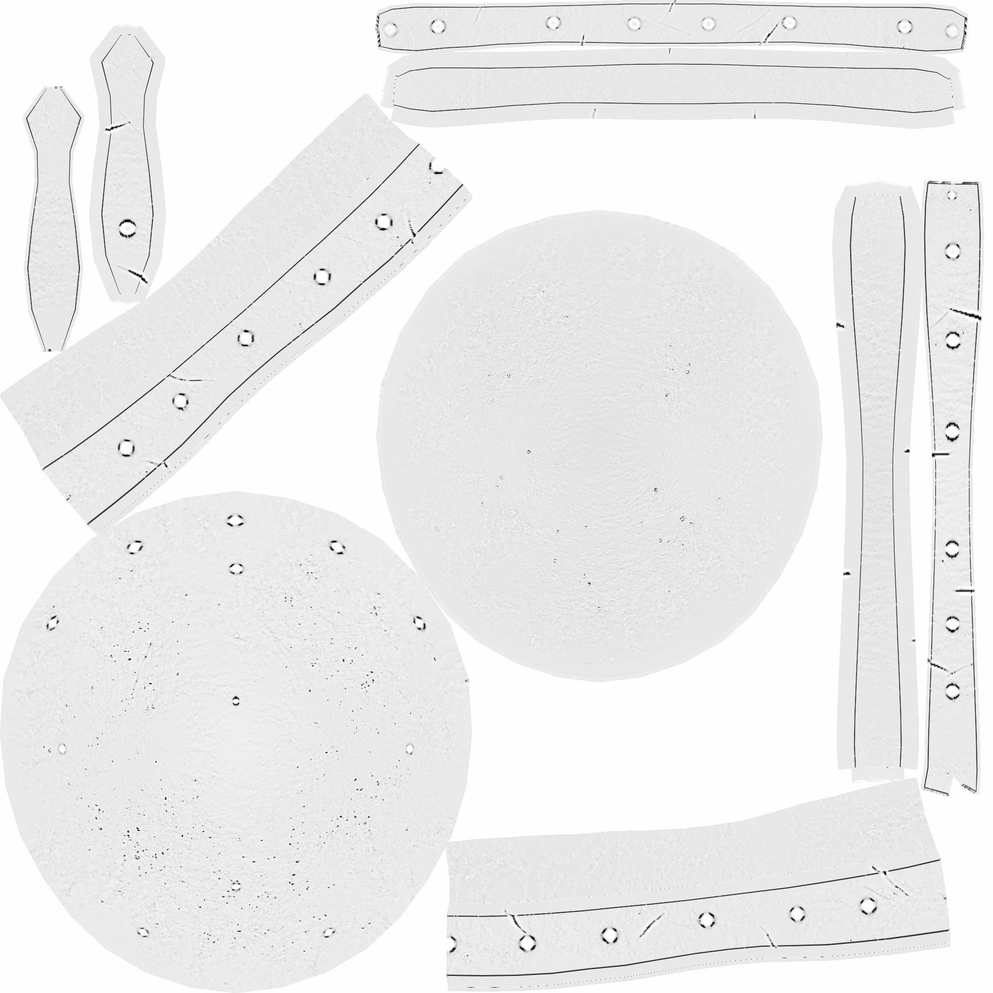 Old Rust Helmet - Medieval Character Armor Low-poly 3D model_21