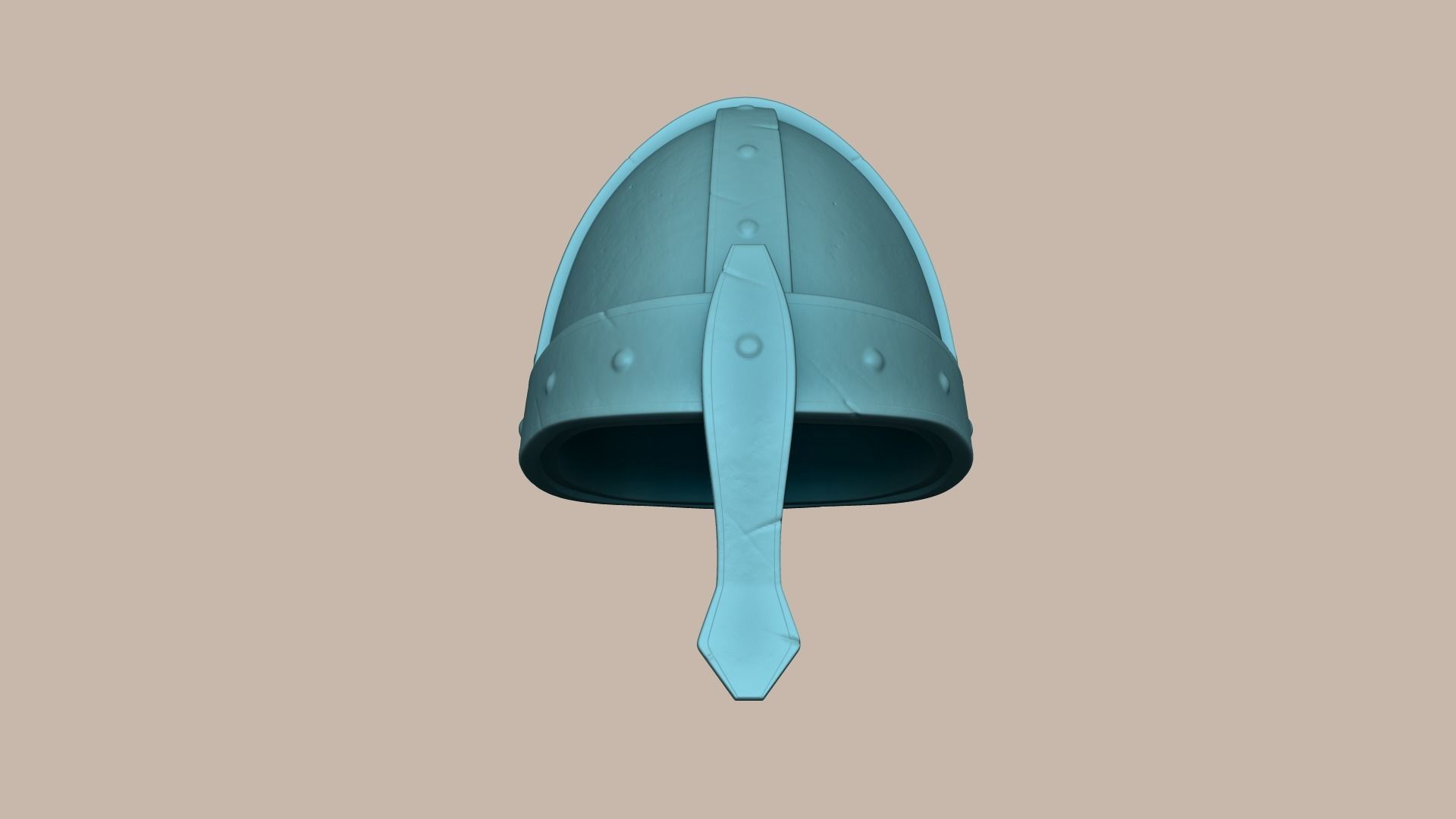 Old Rust Helmet - Medieval Character Armor Low-poly 3D model_8