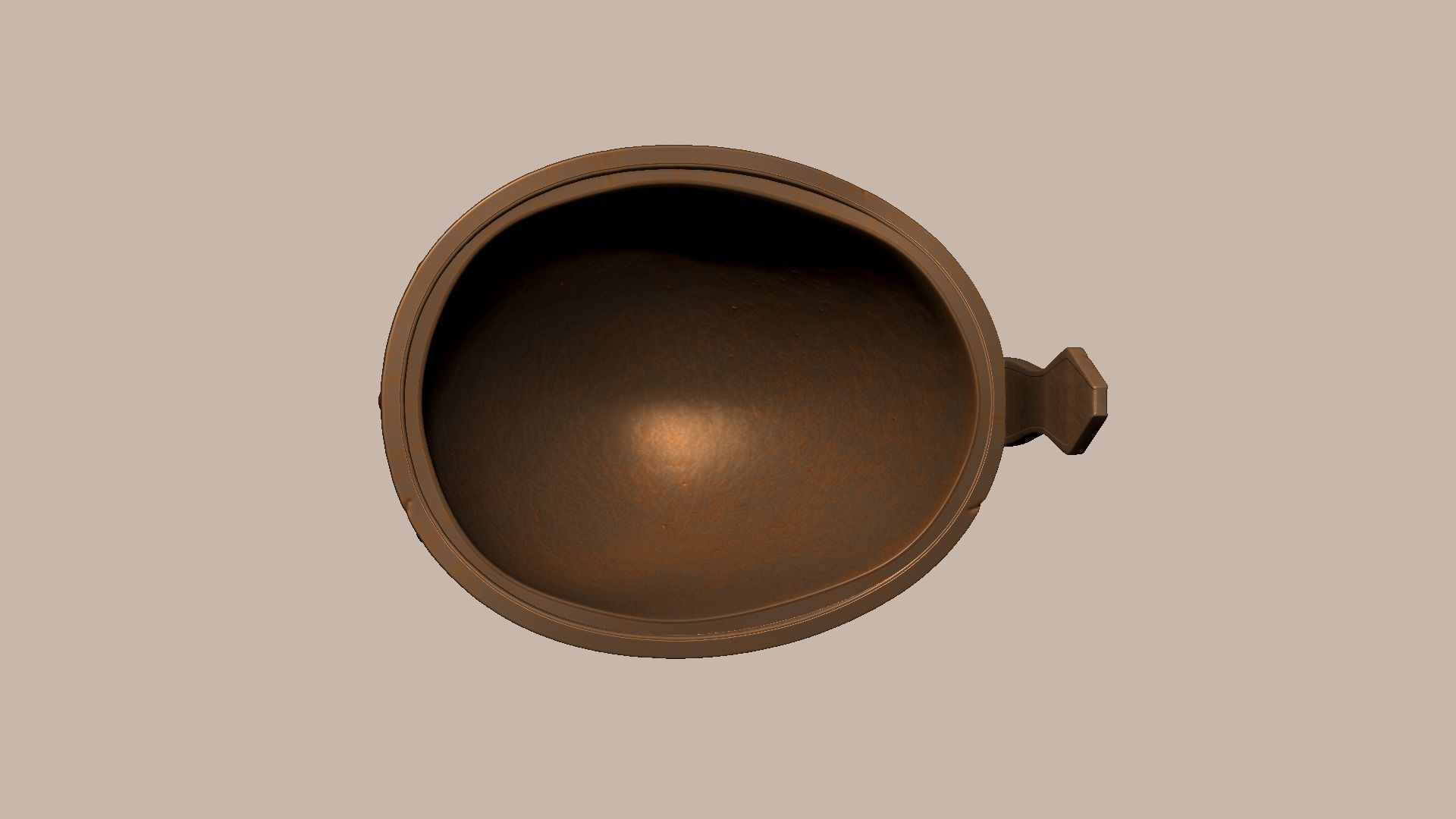 Old Rust Helmet - Medieval Character Armor Low-poly 3D model_13