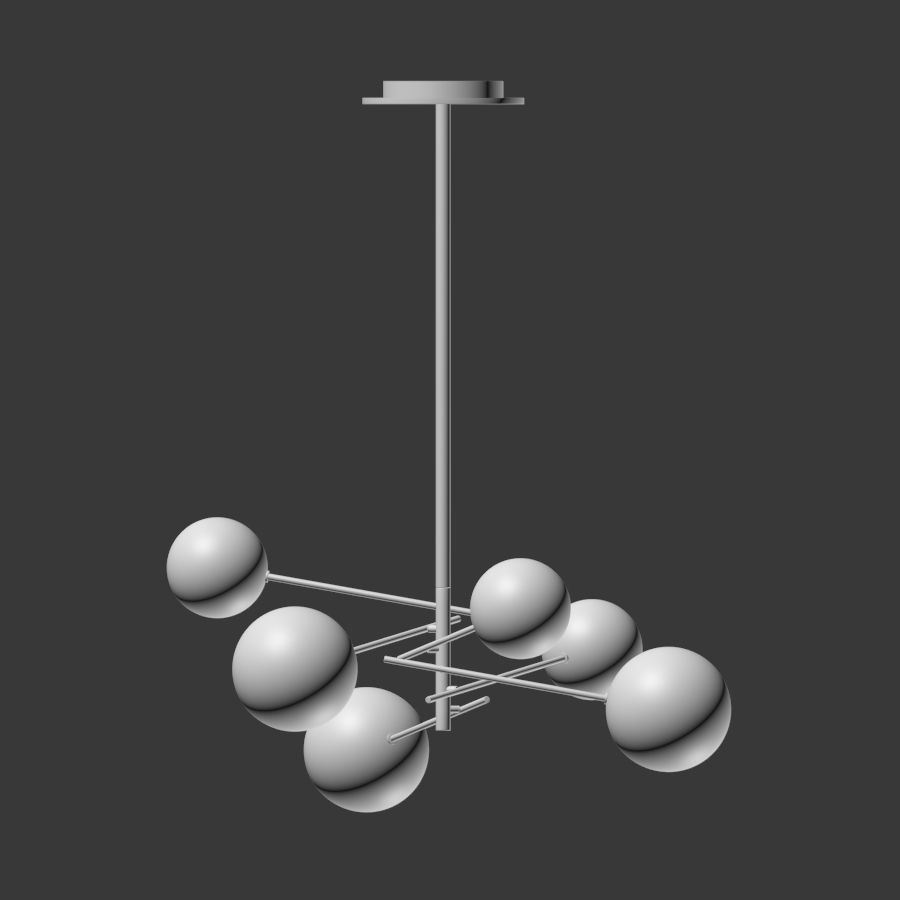 Bolle Gallotti Chandelier 3D model_2