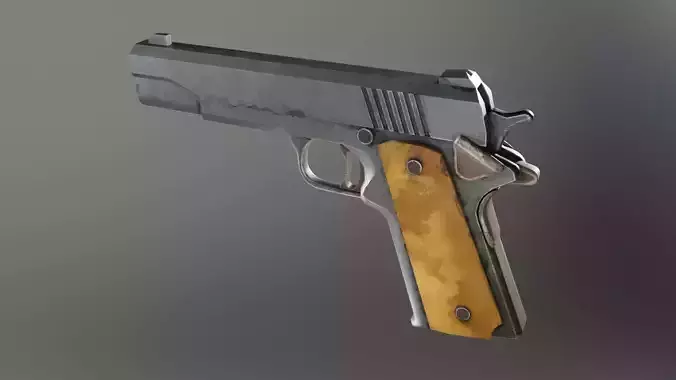 Colt 1911 stylized 3d model