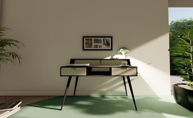 Modern desk 3D model | CGTrader