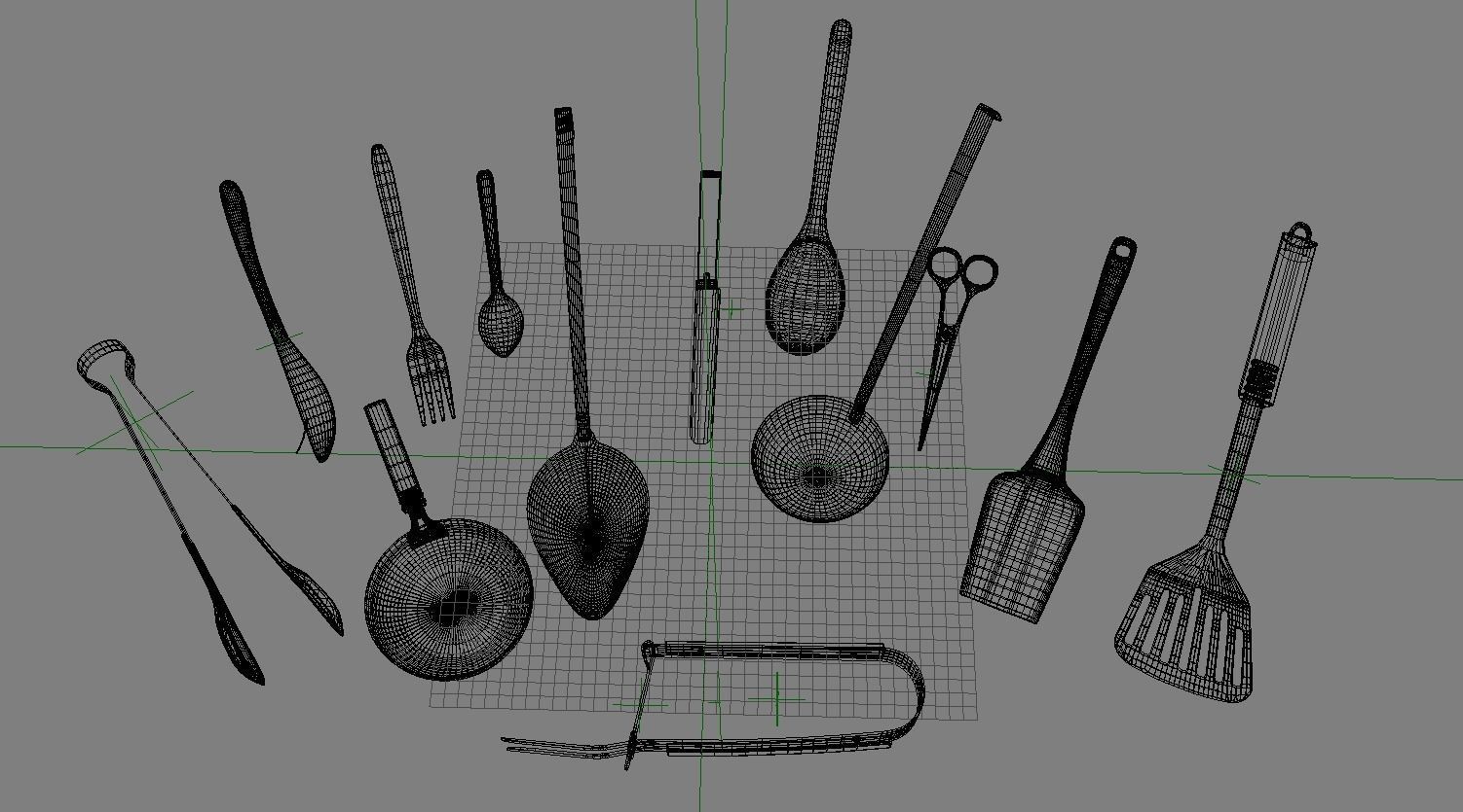 Cutlery 3D Model Collection Low-poly 3D model_15