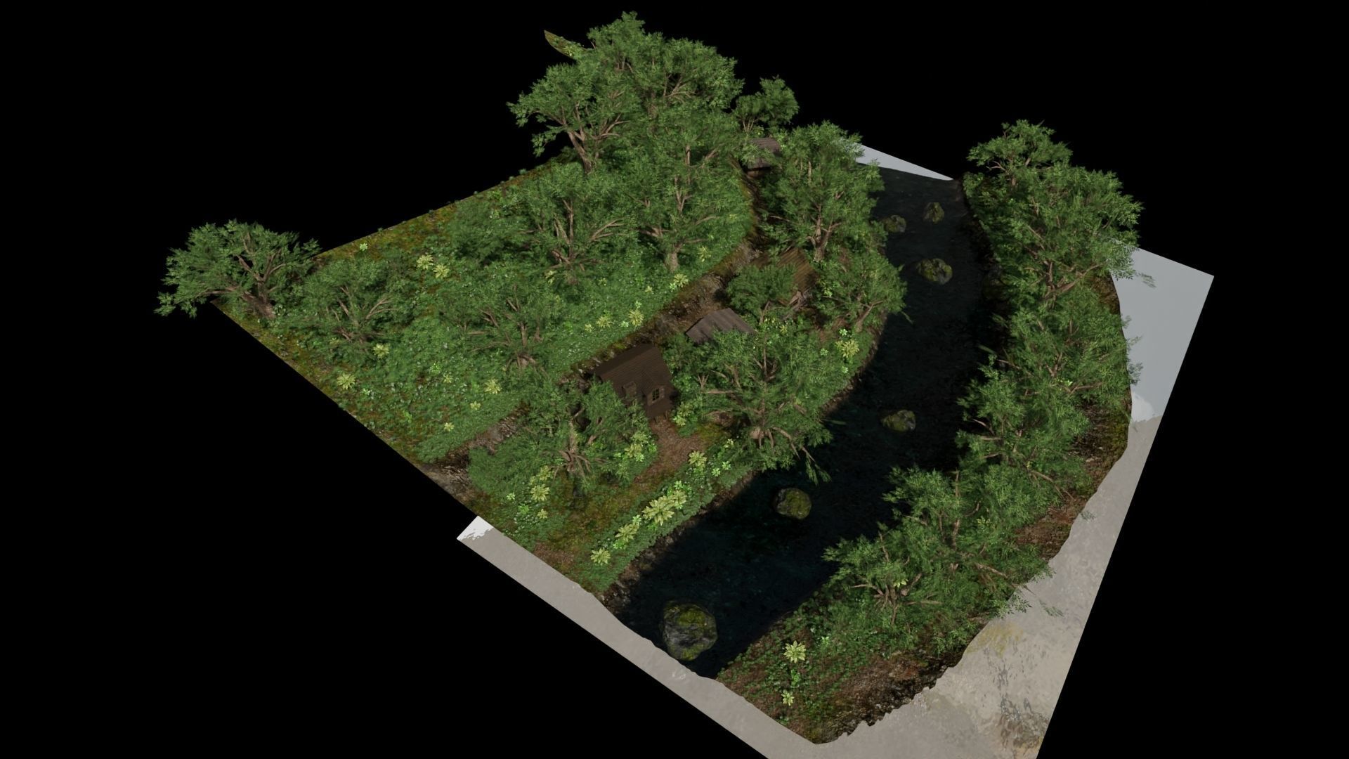 Village Scene 3D model_10