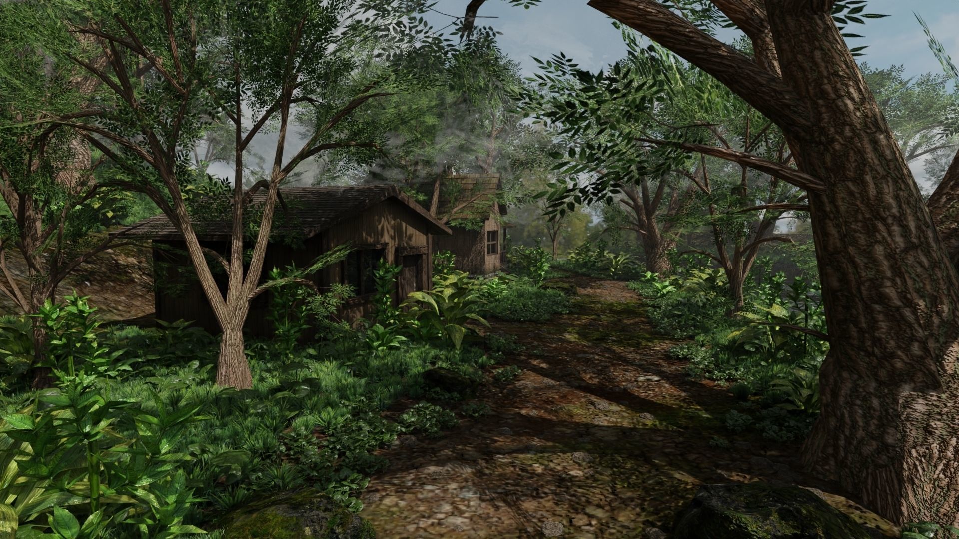 Village Scene 3D model_3