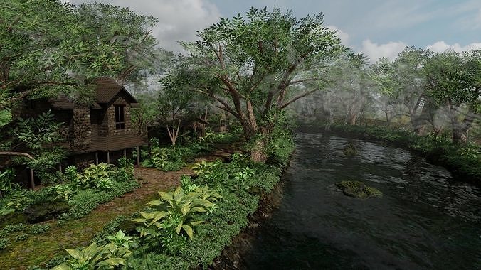 Village Scene 3D model