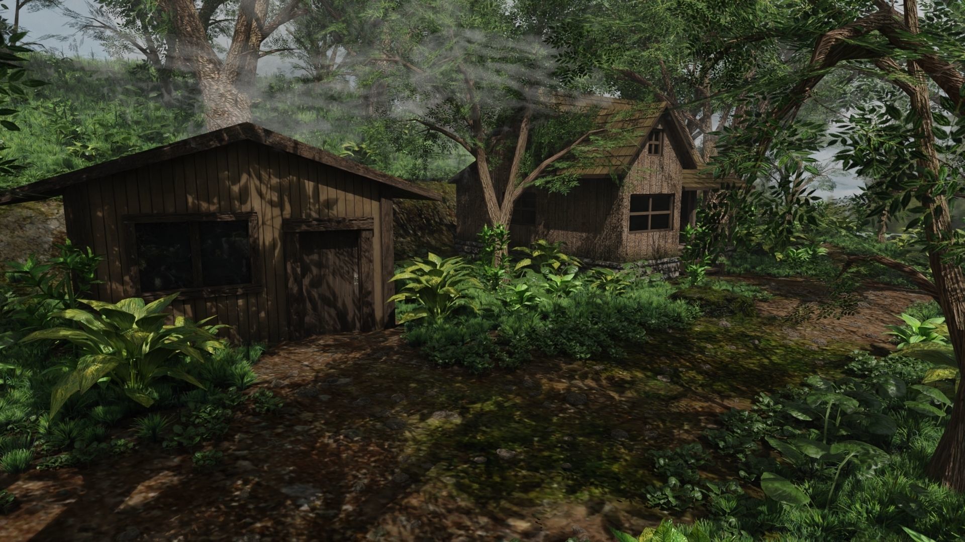 Village Scene 3D model_4