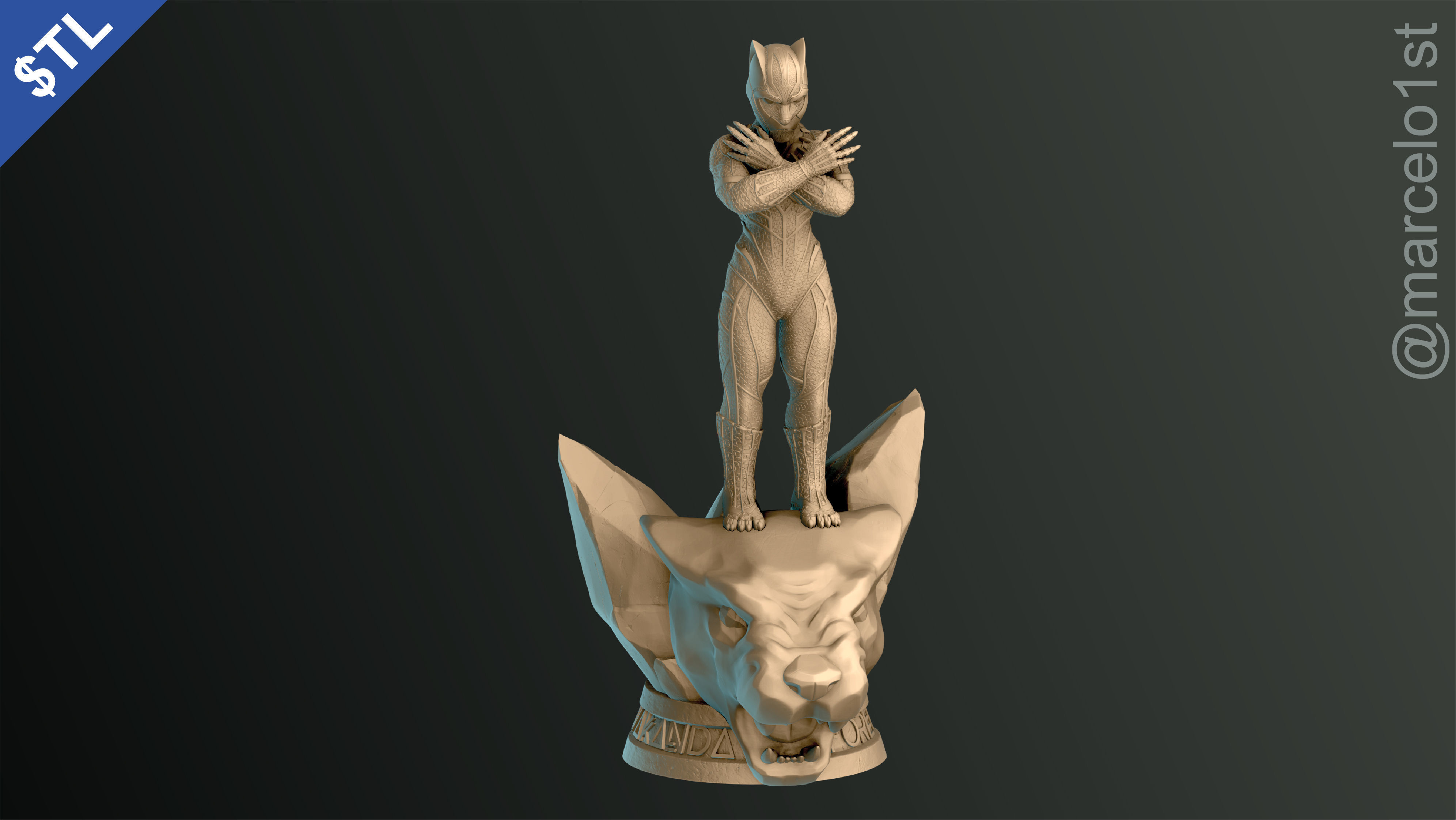 Black Panther - Tribute to T challa 3D print model_5