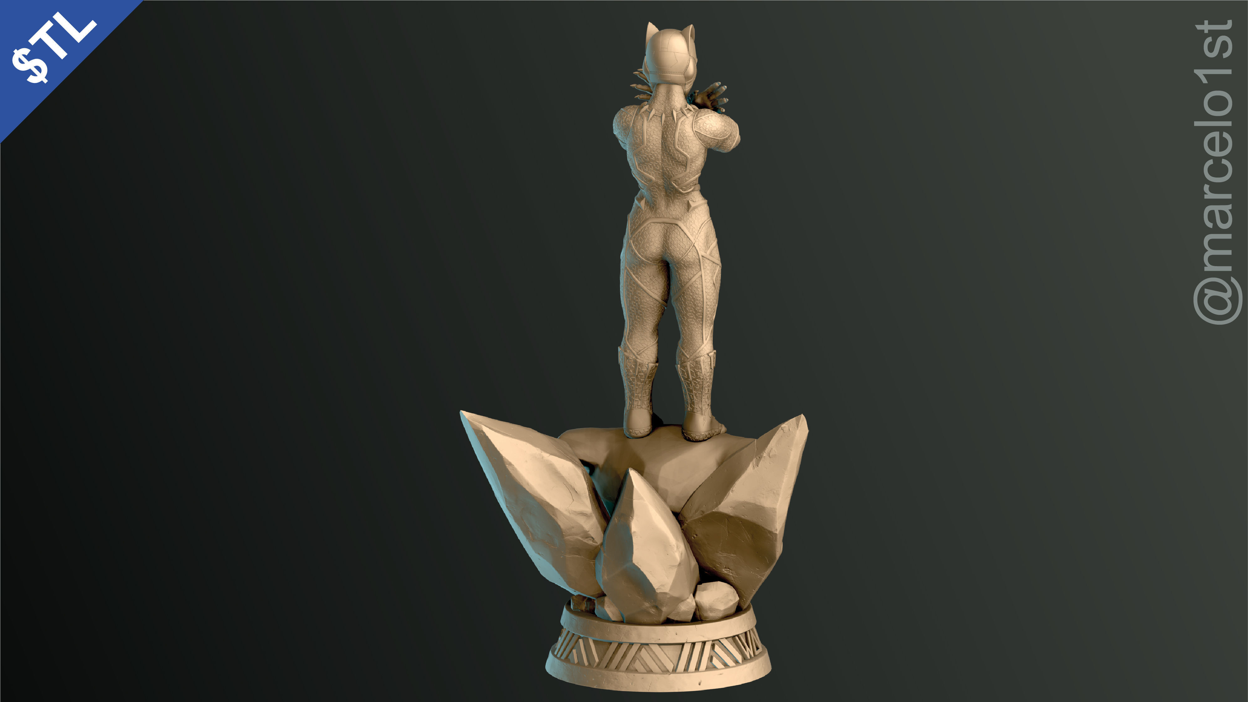 Black Panther - Tribute to T challa 3D print model_12