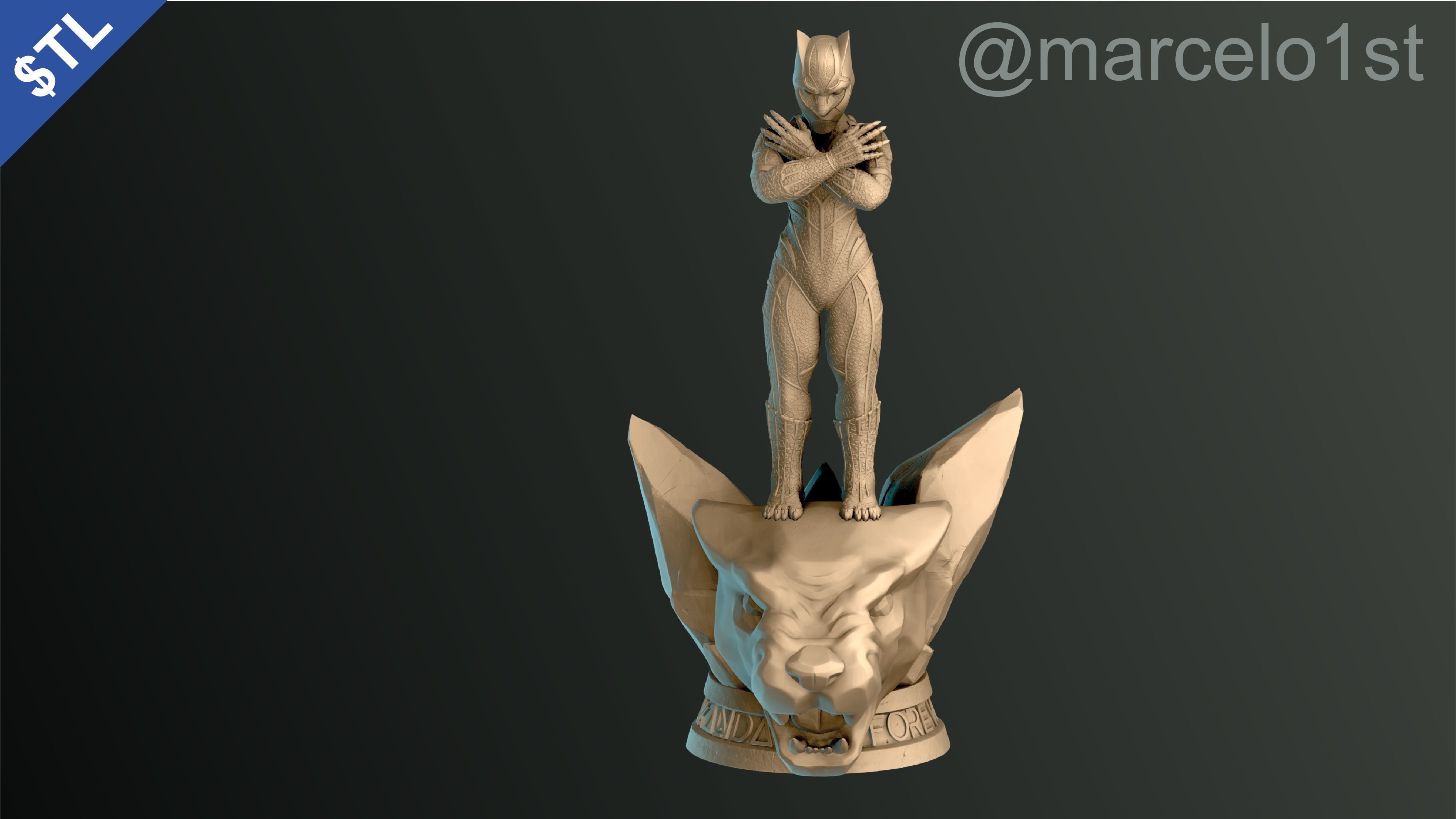 Black Panther - Tribute to T challa 3D print model_21
