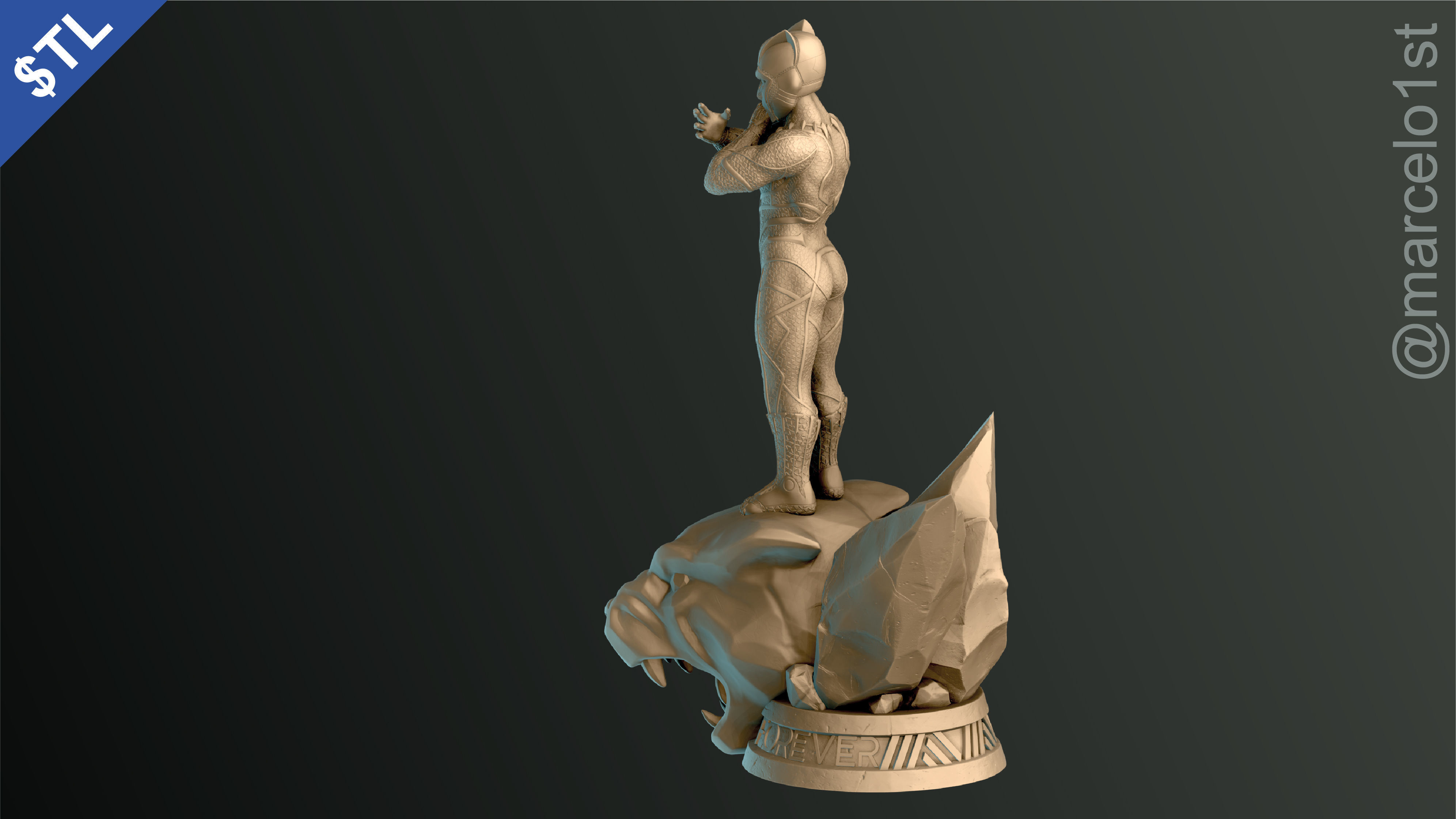 Black Panther - Tribute to T challa 3D print model_15