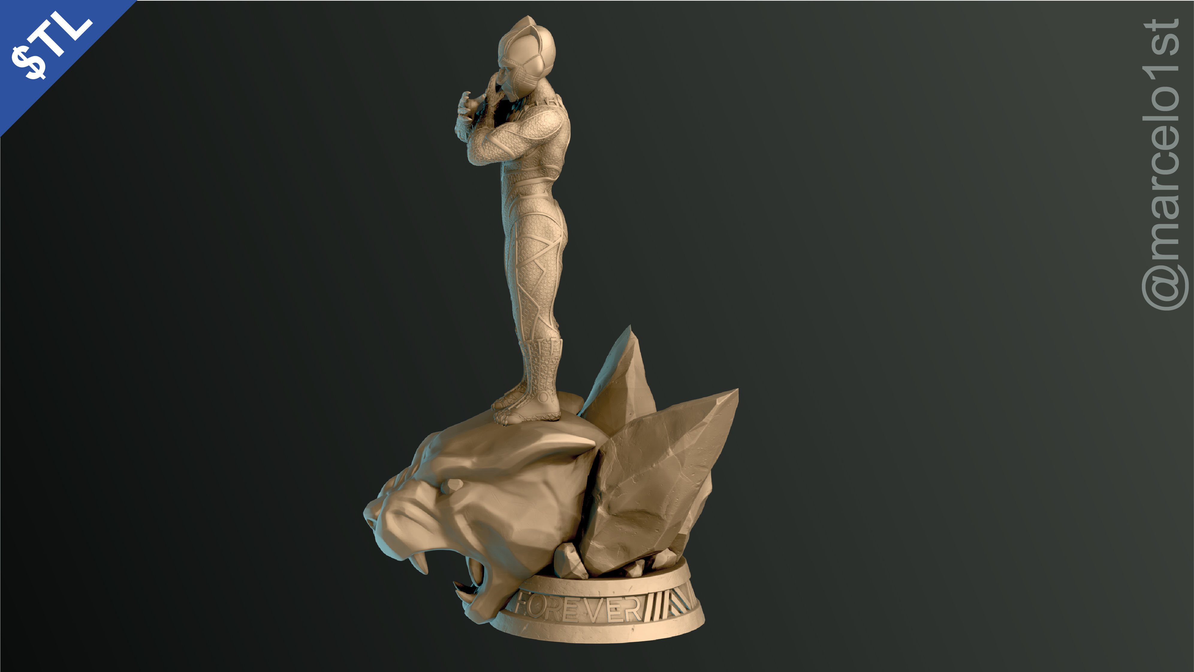 Black Panther - Tribute to T challa 3D print model_16