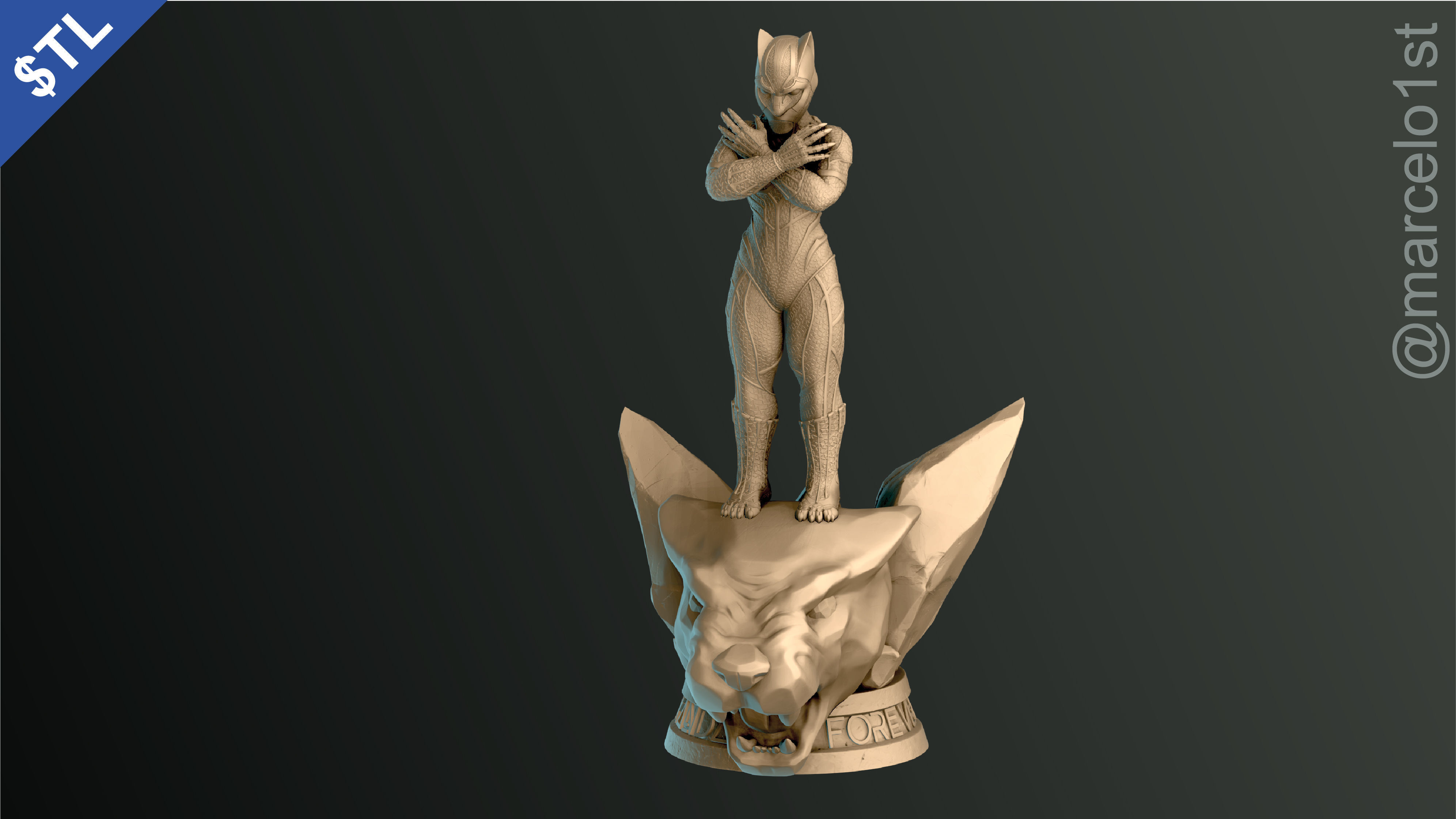 Black Panther - Tribute to T challa 3D print model_20