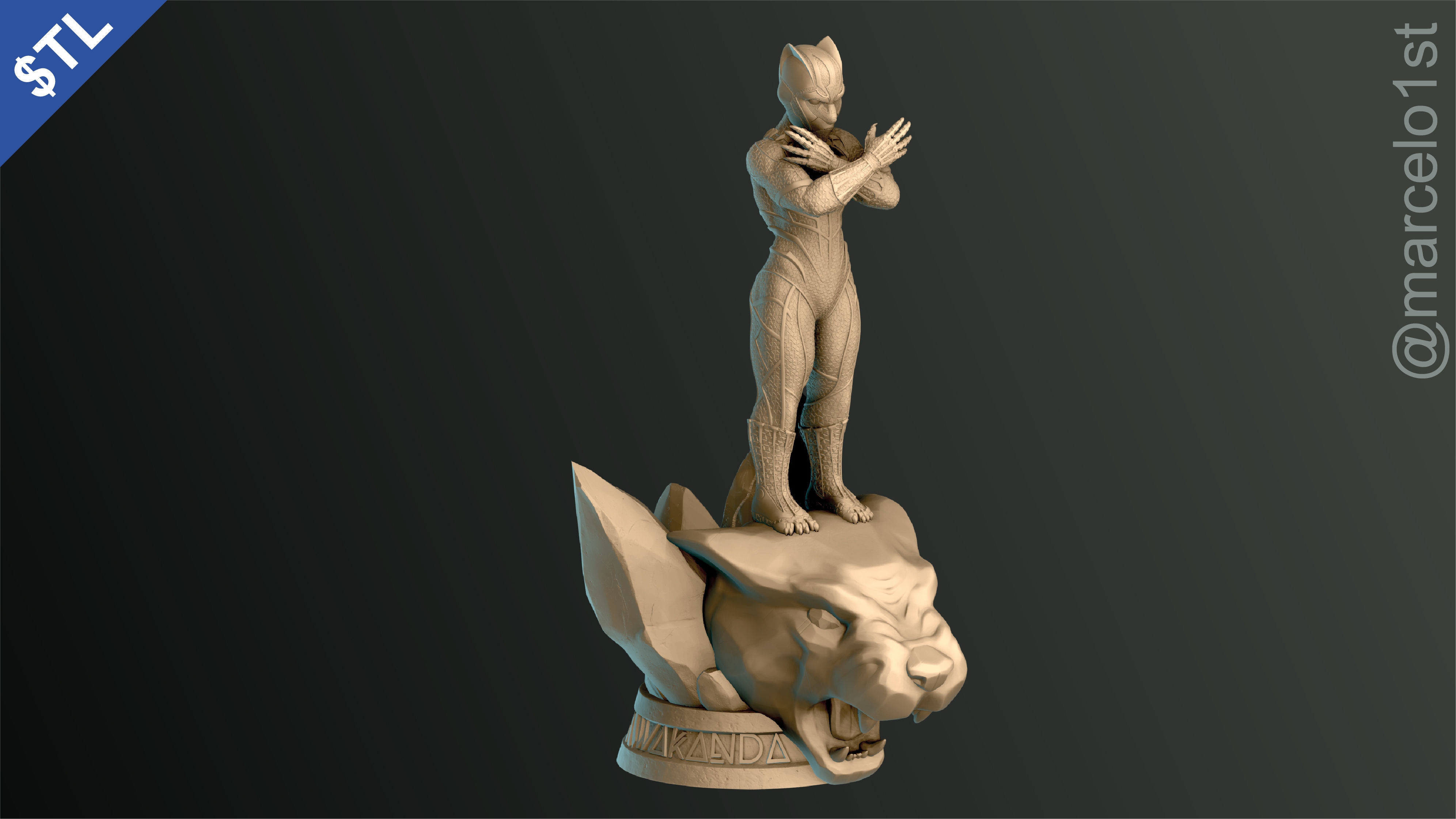 Black Panther - Tribute to T challa 3D print model_7