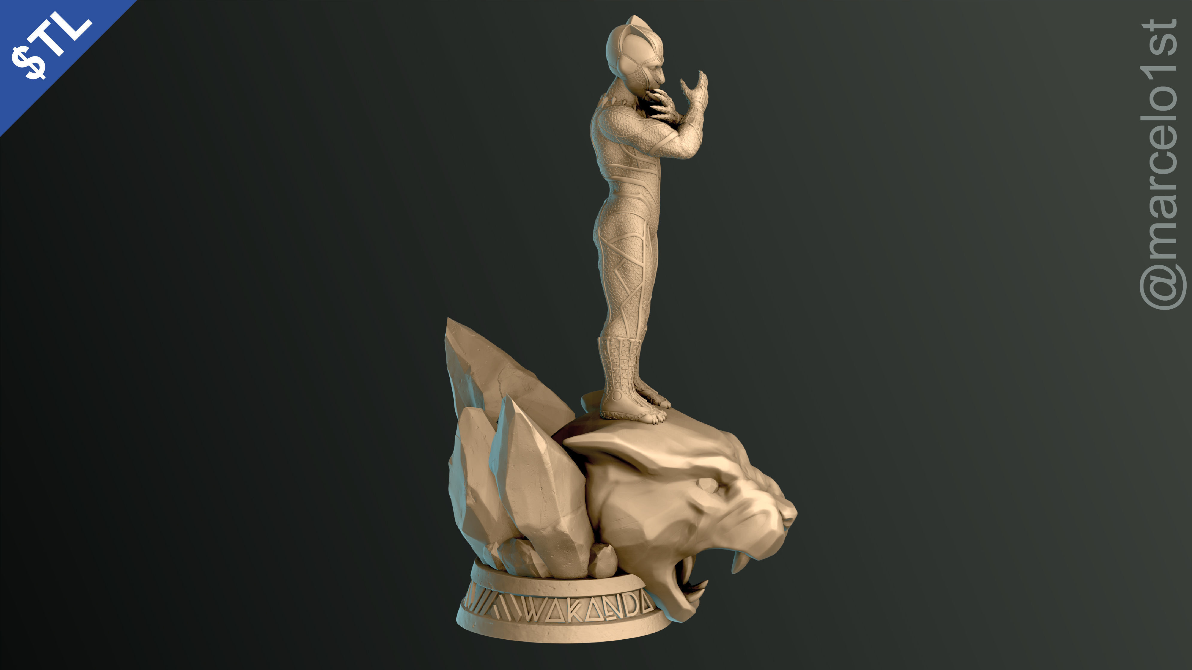 Black Panther - Tribute to T challa 3D print model_9