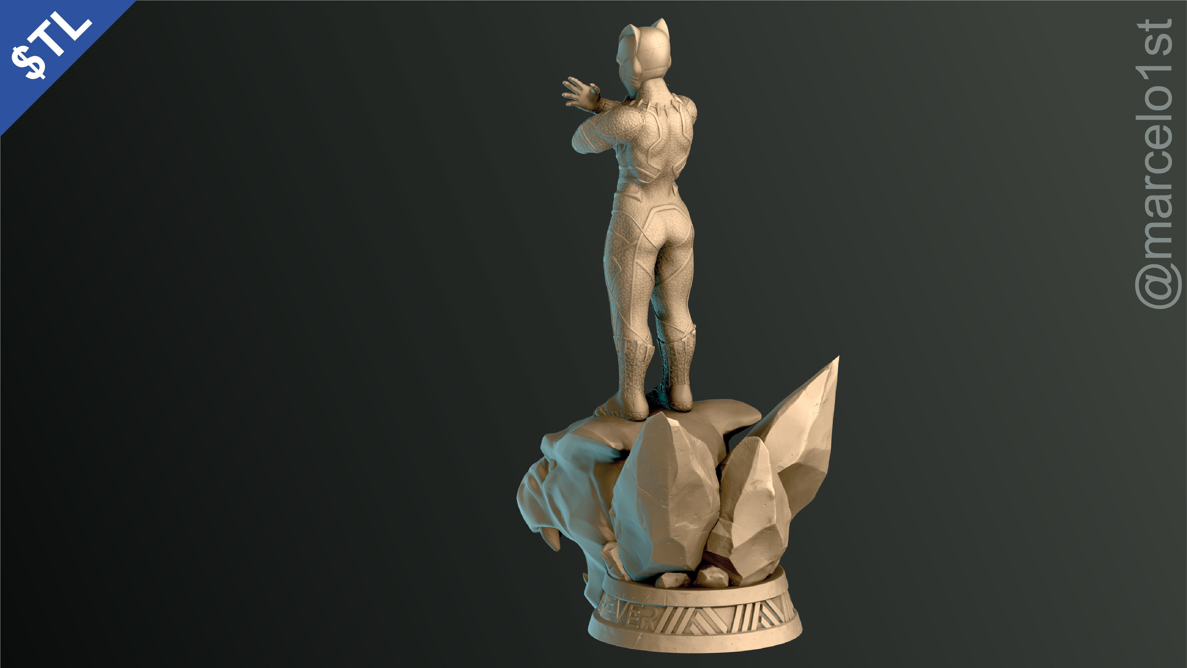 Black Panther - Tribute to T challa 3D print model_14