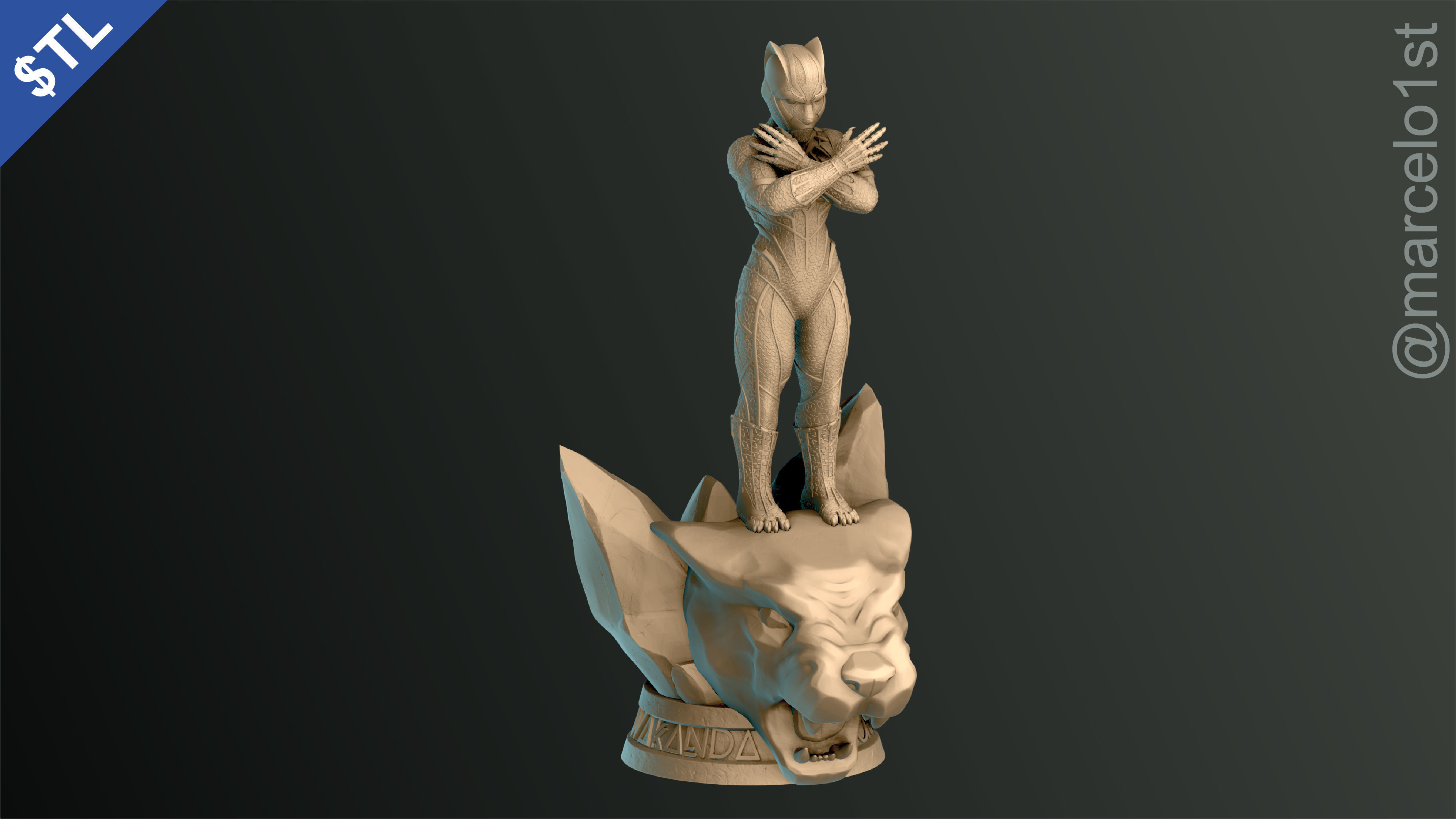 Black Panther - Tribute to T challa 3D print model_6