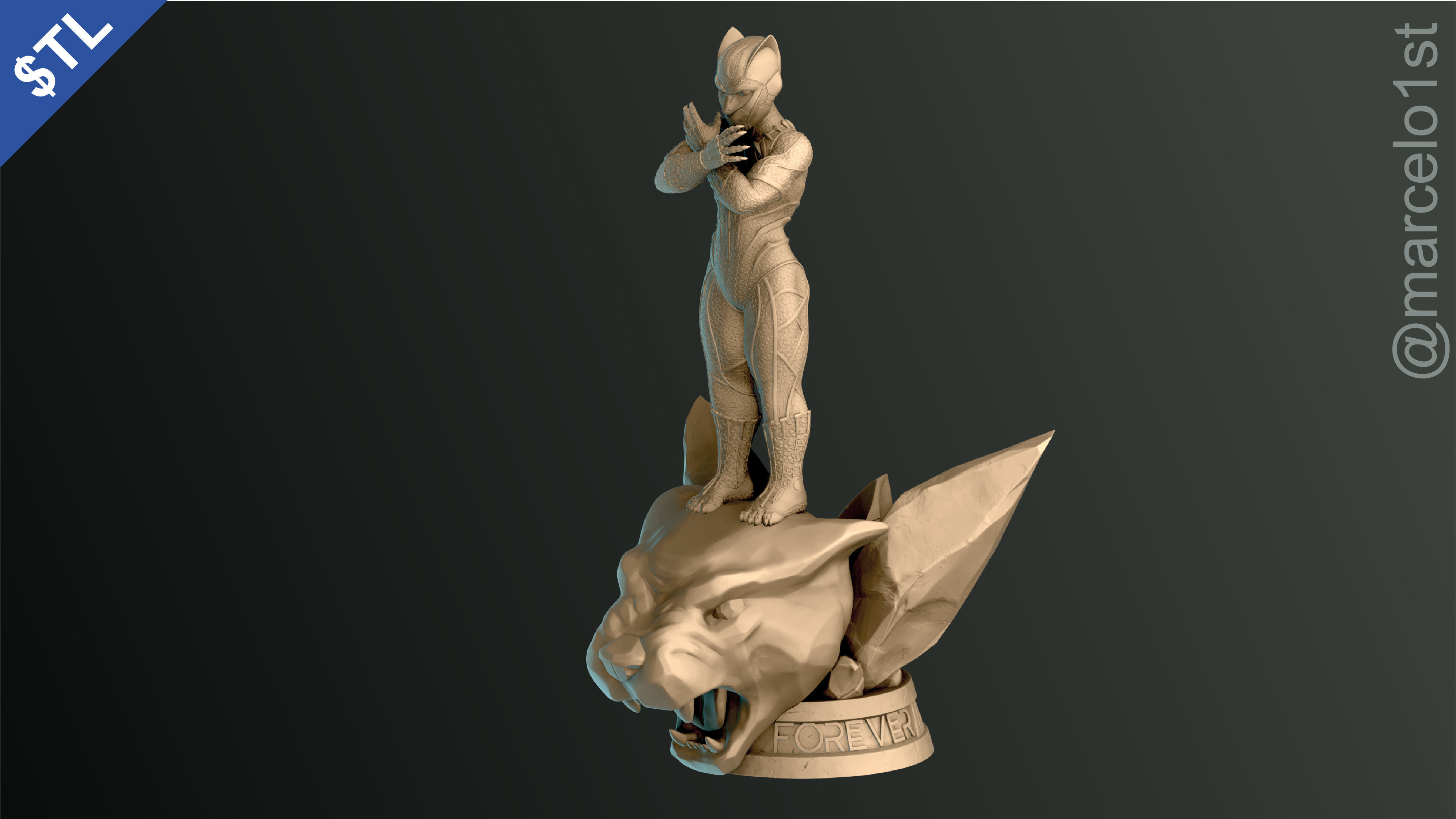 Black Panther - Tribute to T challa 3D print model_18