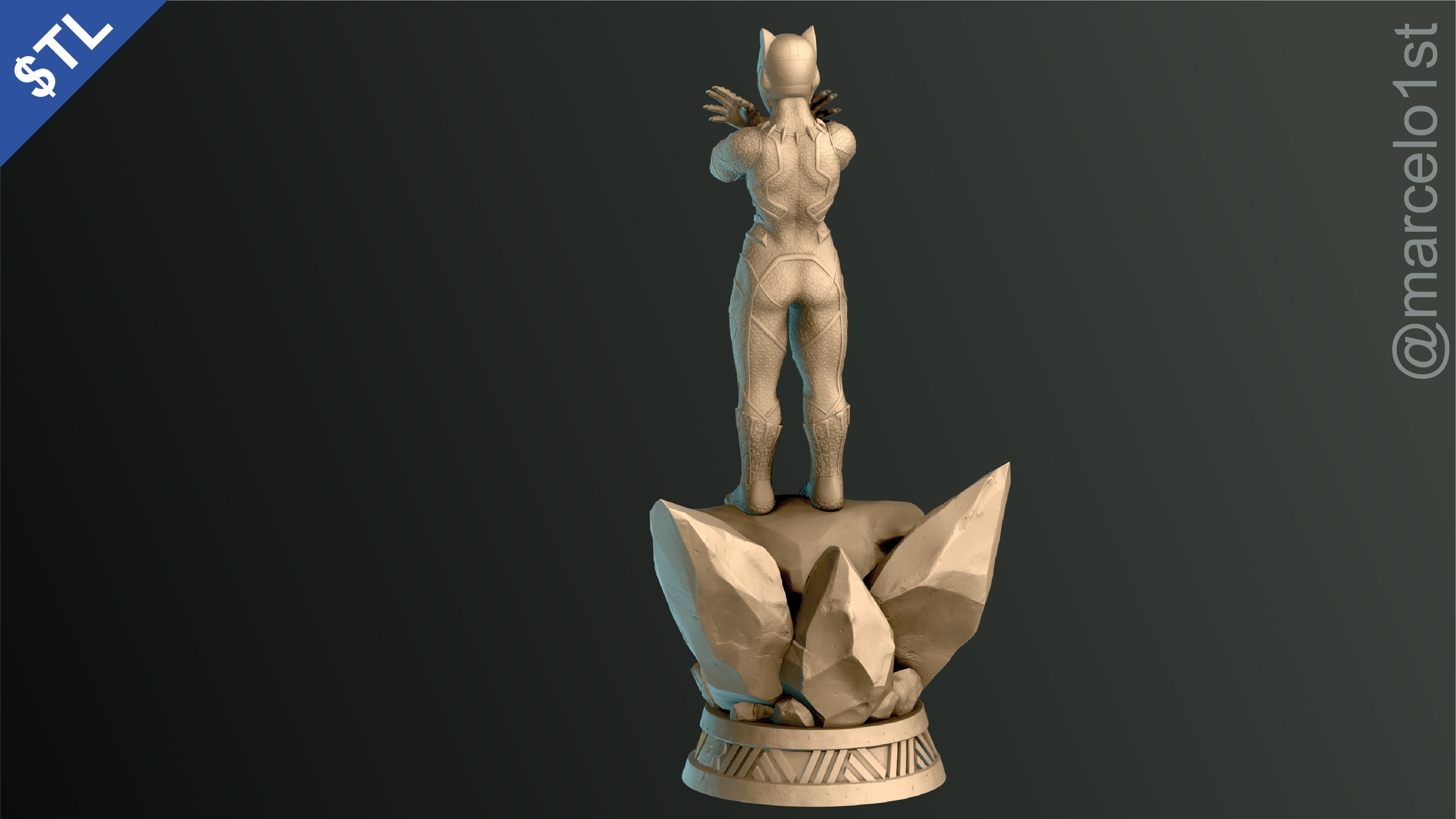 Black Panther - Tribute to T challa 3D print model_13