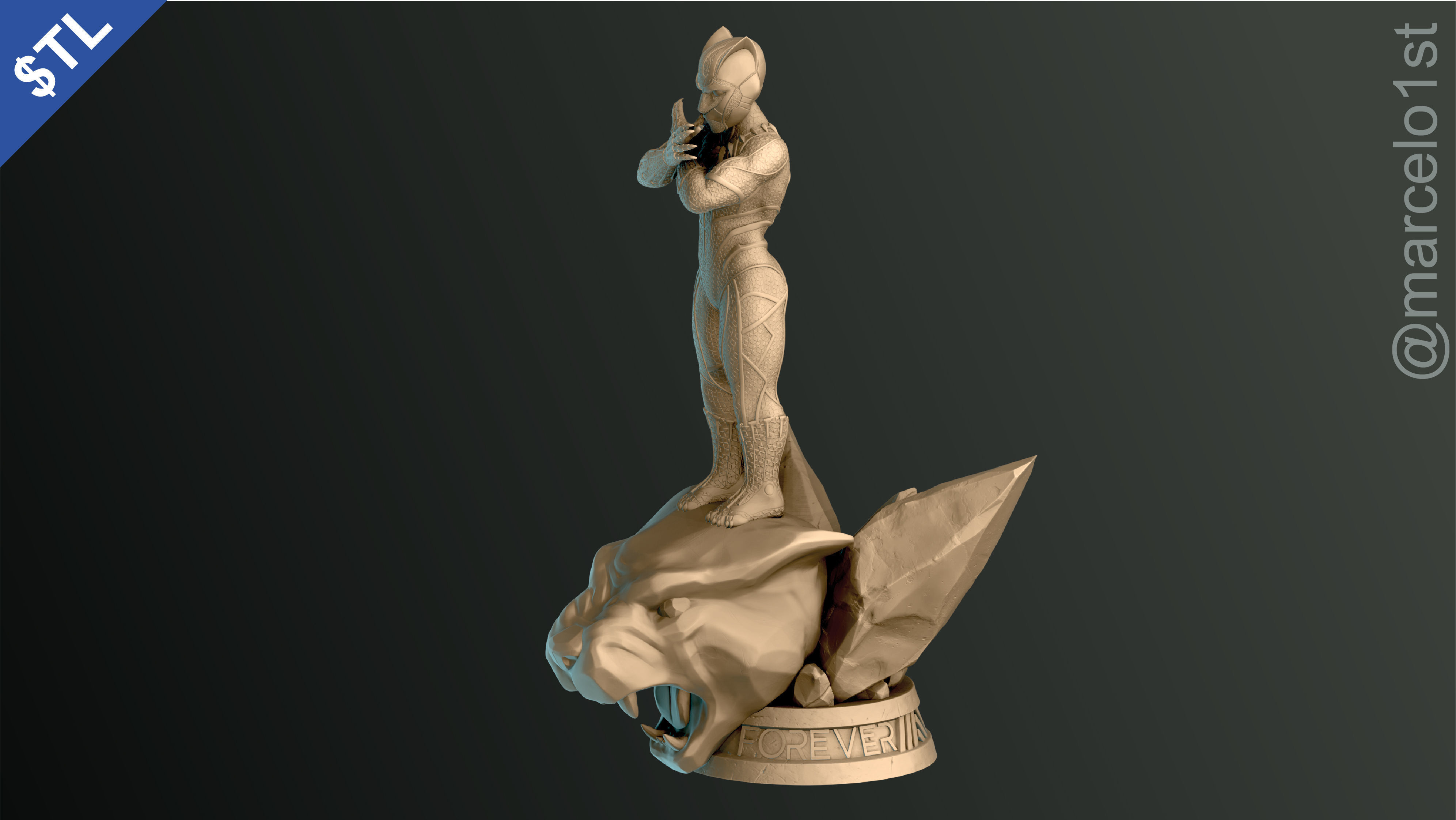 Black Panther - Tribute to T challa 3D print model_17