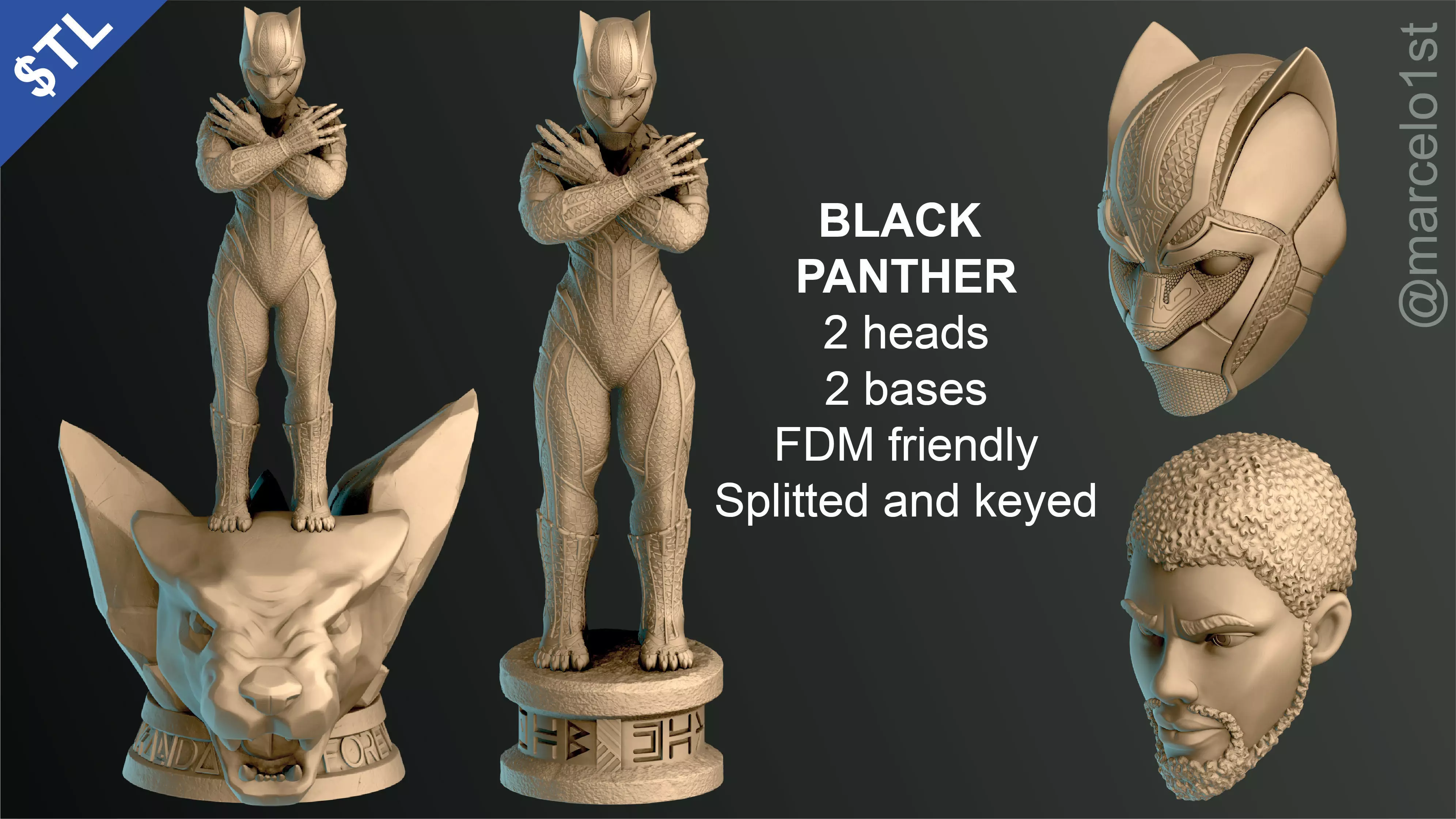 Black Panther - Tribute to T challa 3D print model_0