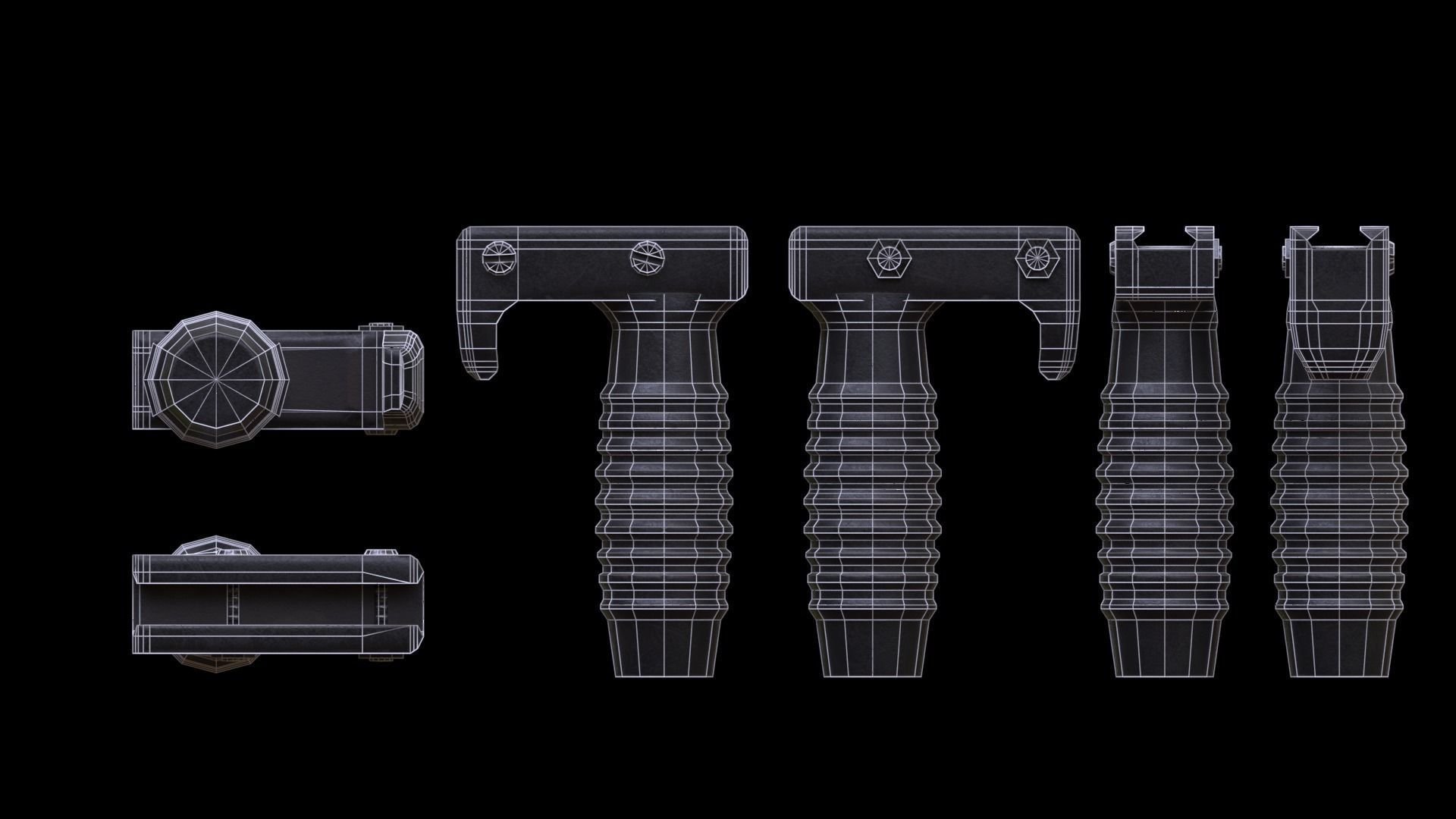 ASR-16 ak - rifle Low-poly 3D model_49