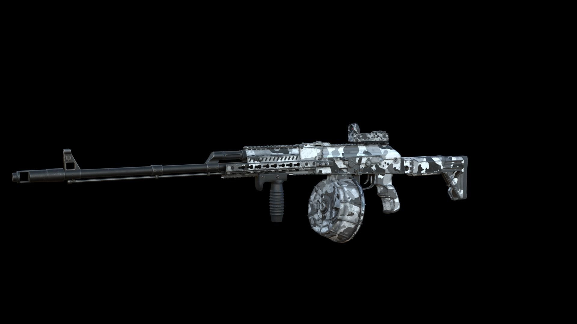 ASR-16 ak - rifle Low-poly 3D model_13