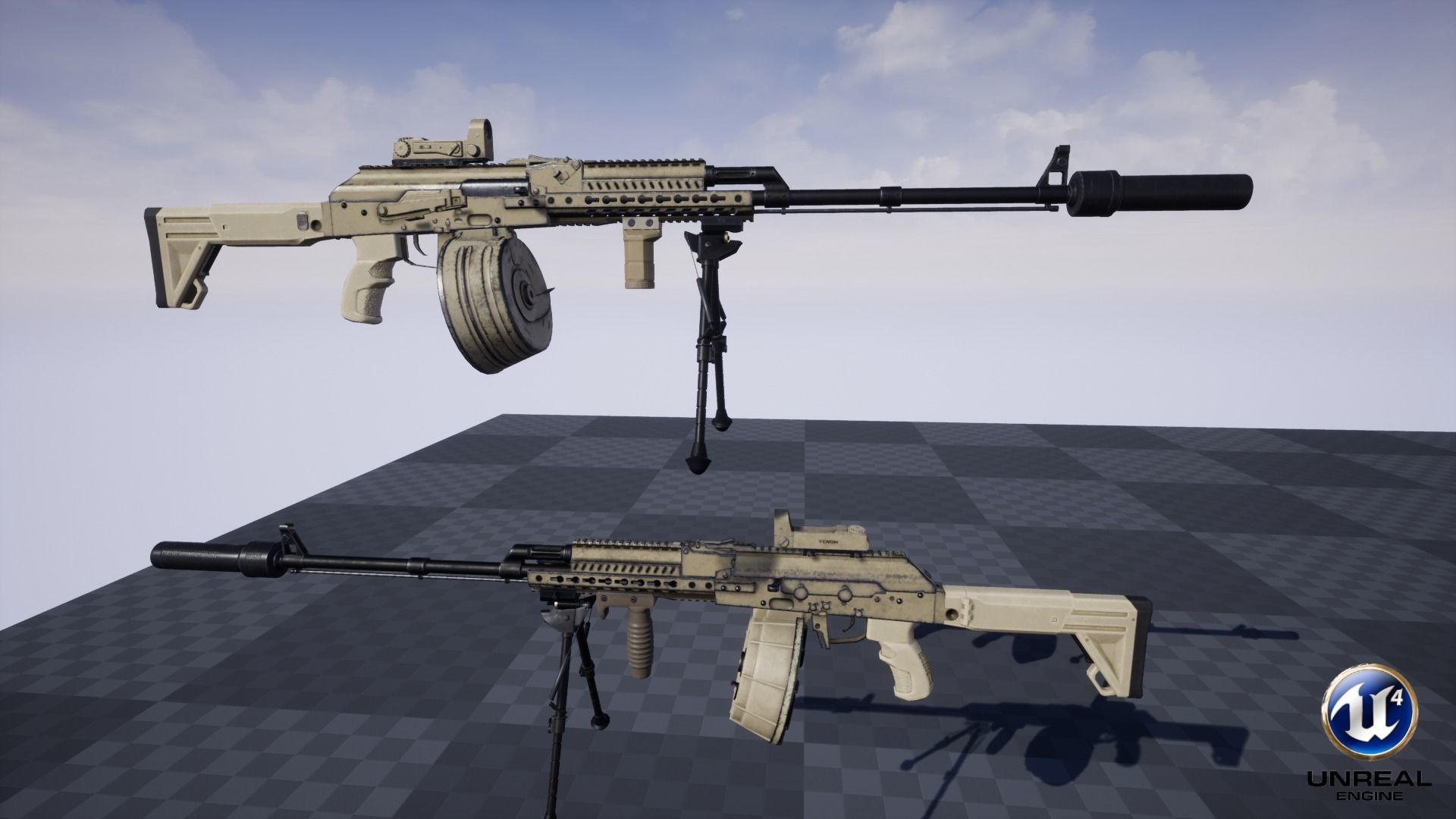 ASR-16 ak - rifle Low-poly 3D model_27